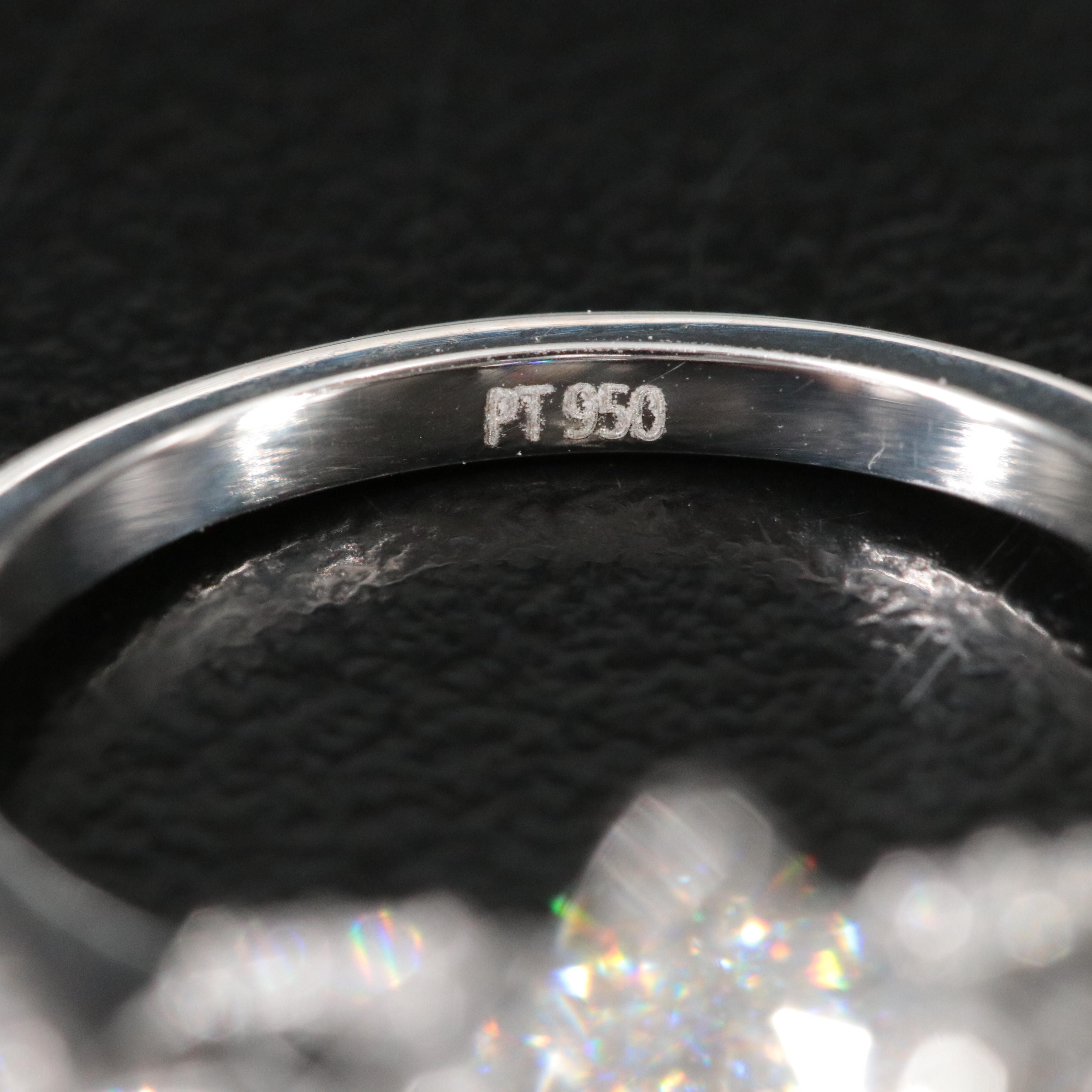 Platinum 3.95 CTW Lab Grown Diamond Ring with IGI Report