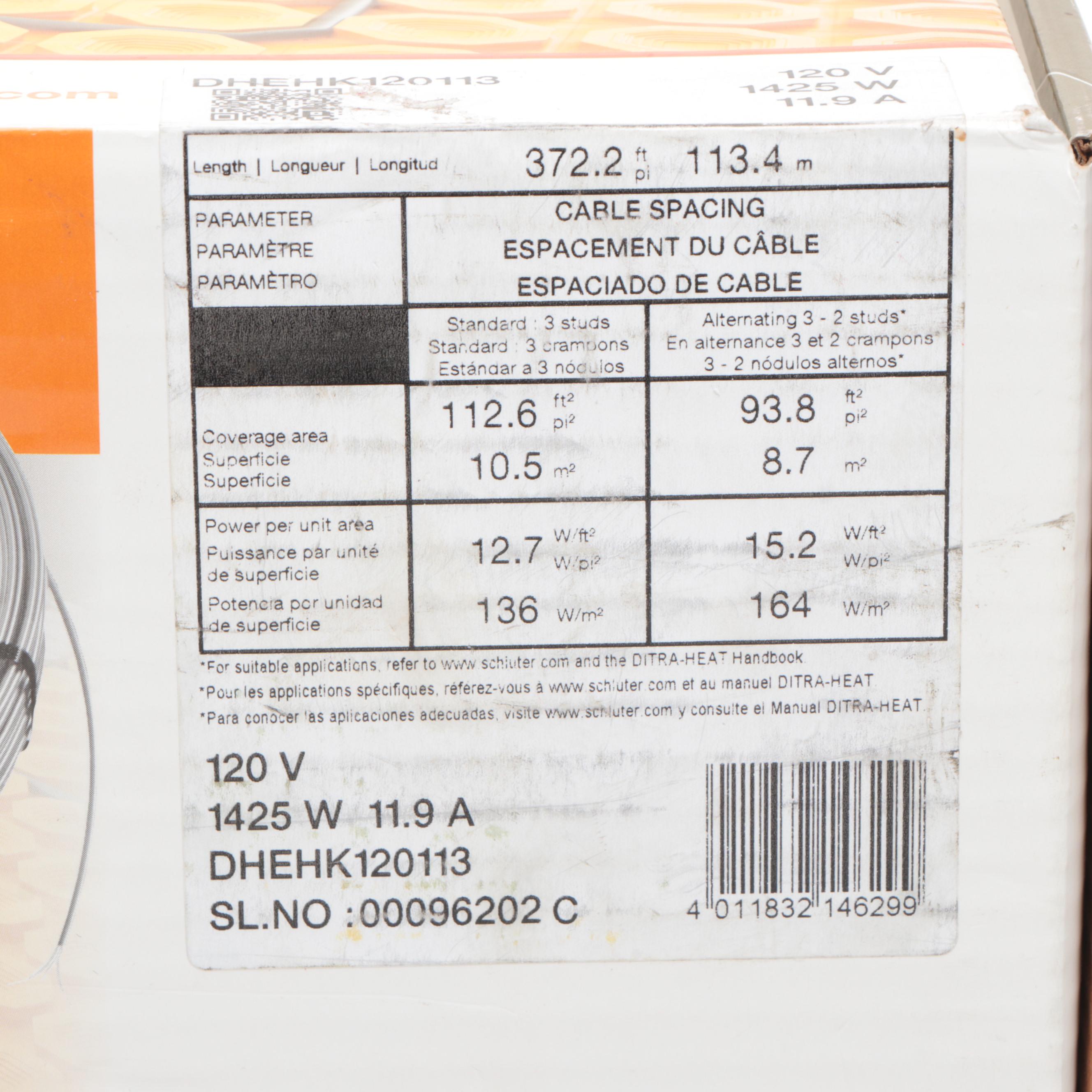 Schluter Systems "DITRA-HEAT" Floor Heating Cable