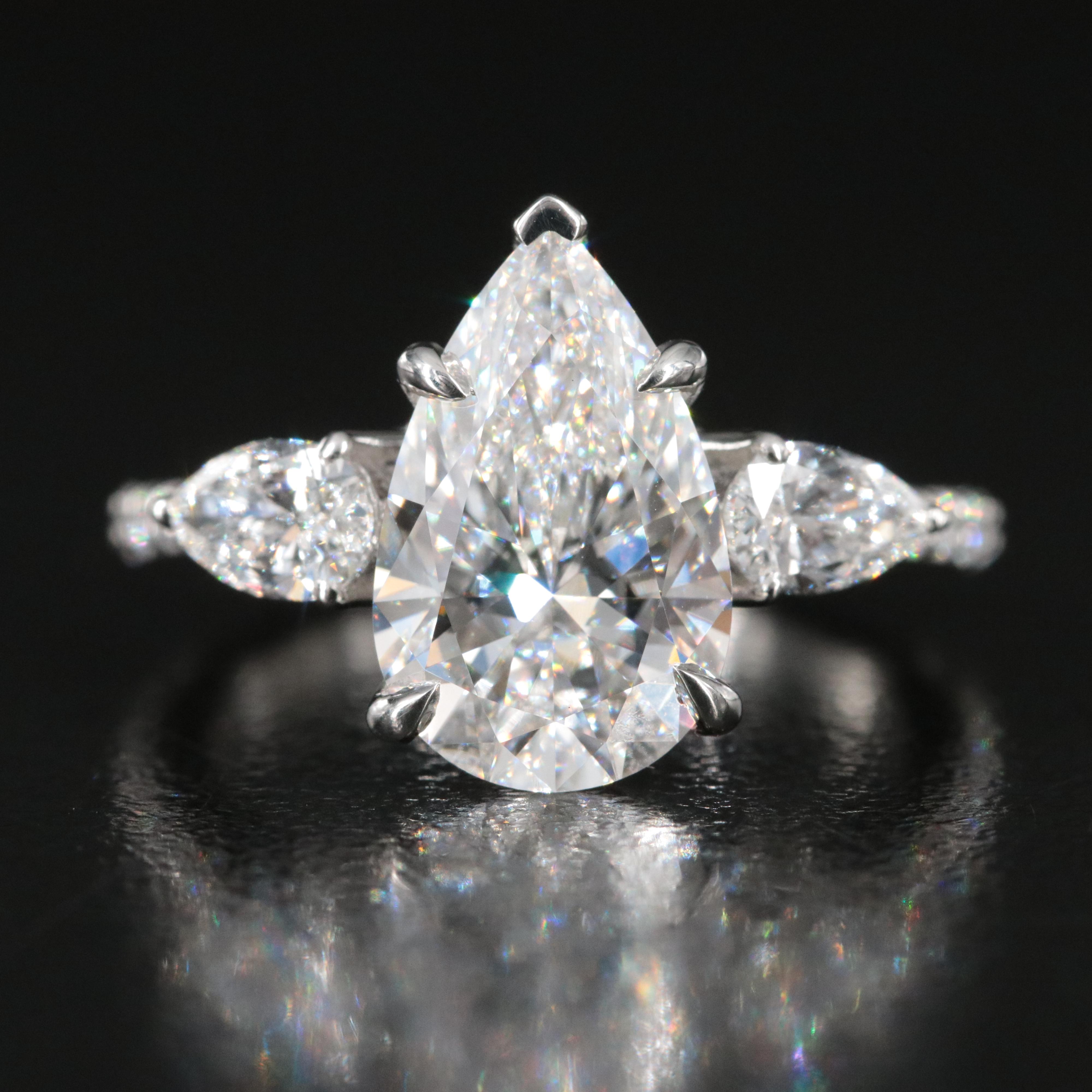 Platinum 4.00 CTW Lab Grown Diamond Ring with IGI Report