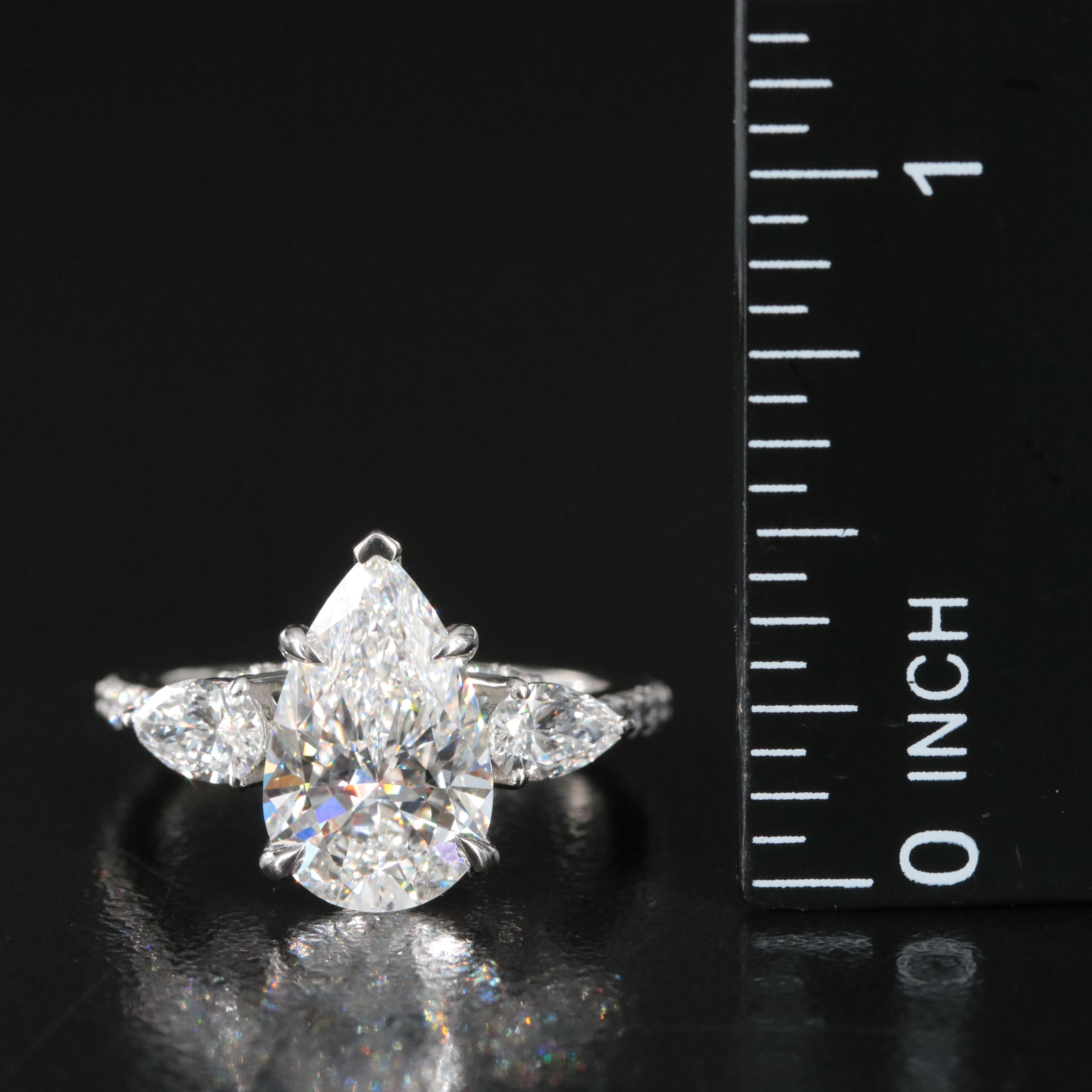 Platinum 4.00 CTW Lab Grown Diamond Ring with IGI Report