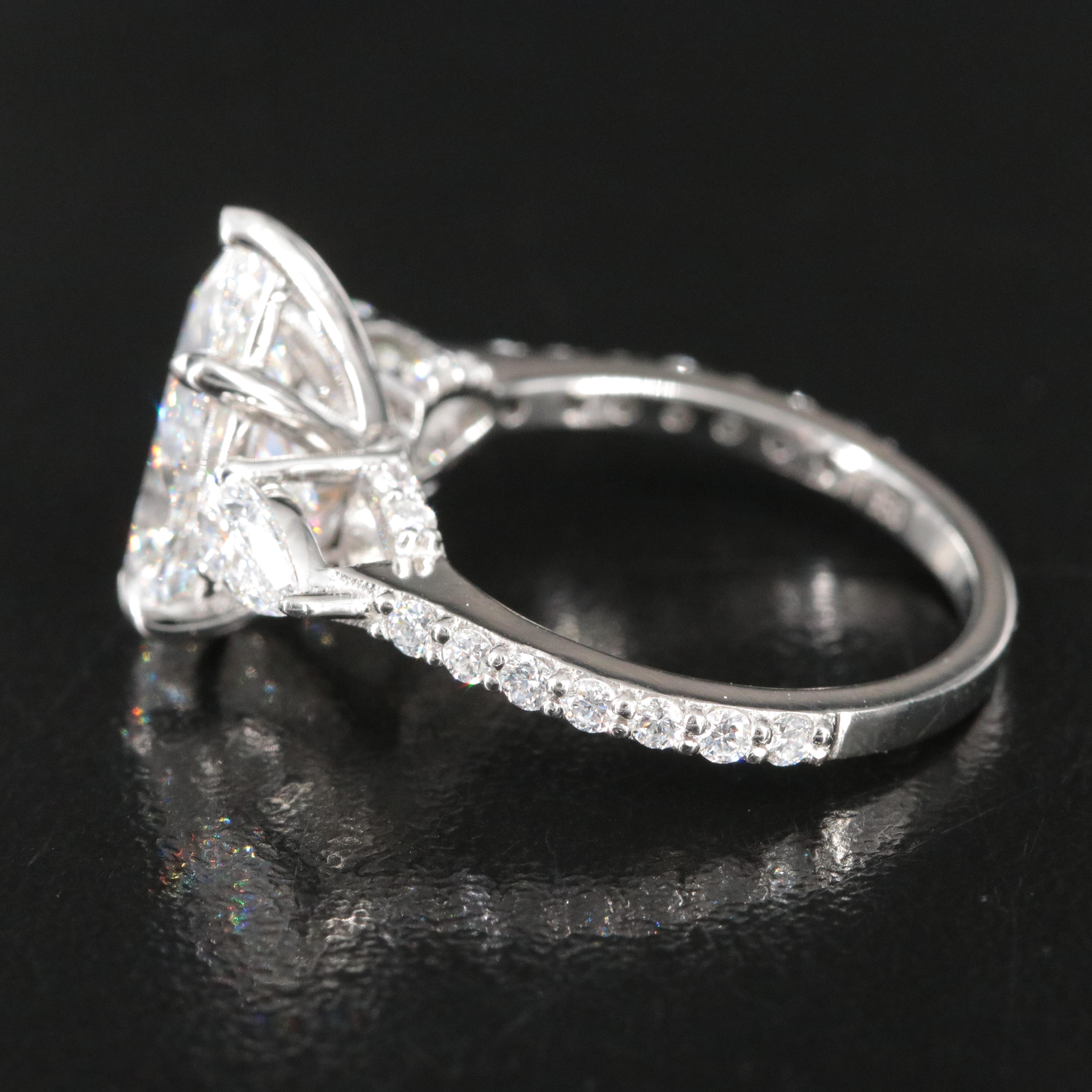 Platinum 4.00 CTW Lab Grown Diamond Ring with IGI Report