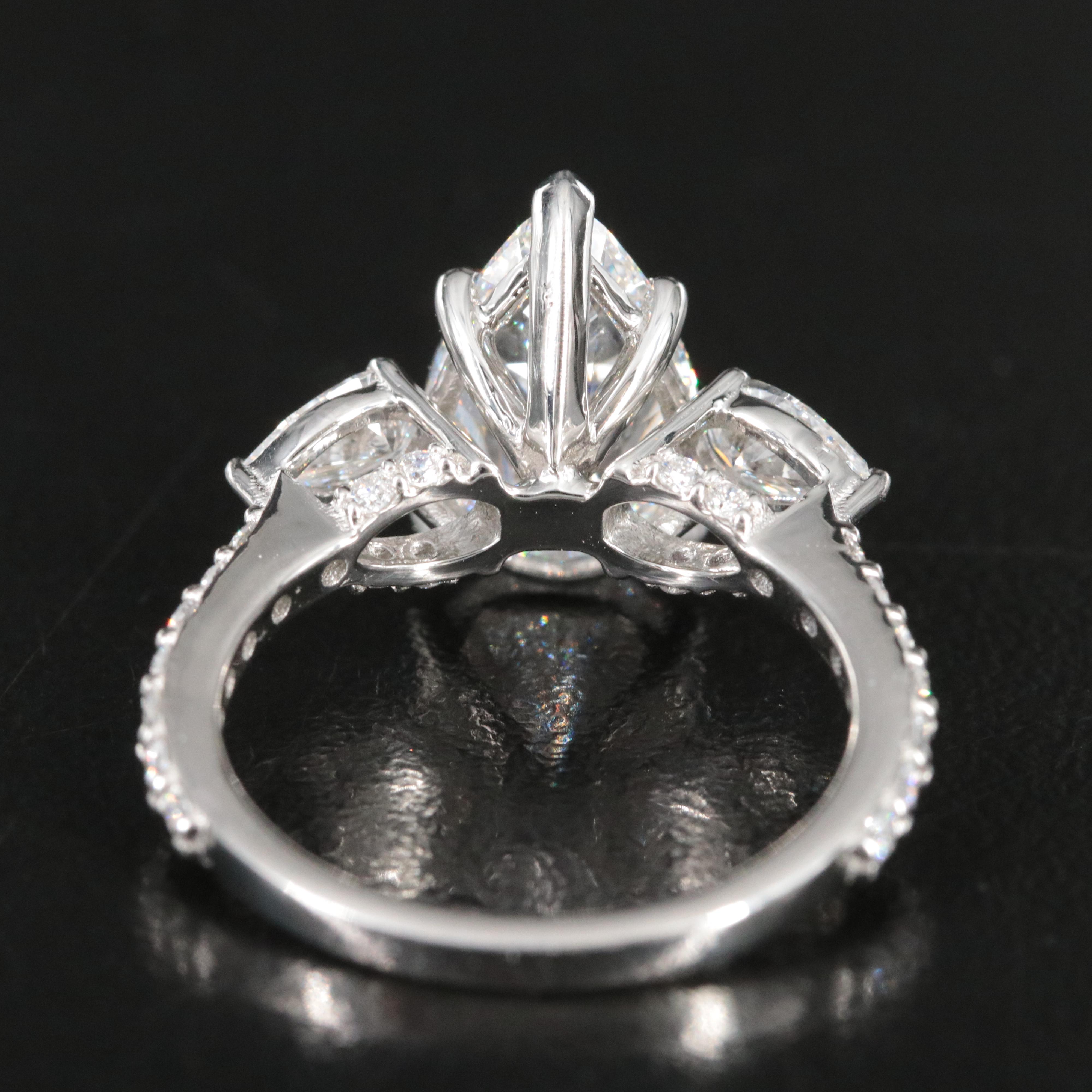 Platinum 4.00 CTW Lab Grown Diamond Ring with IGI Report