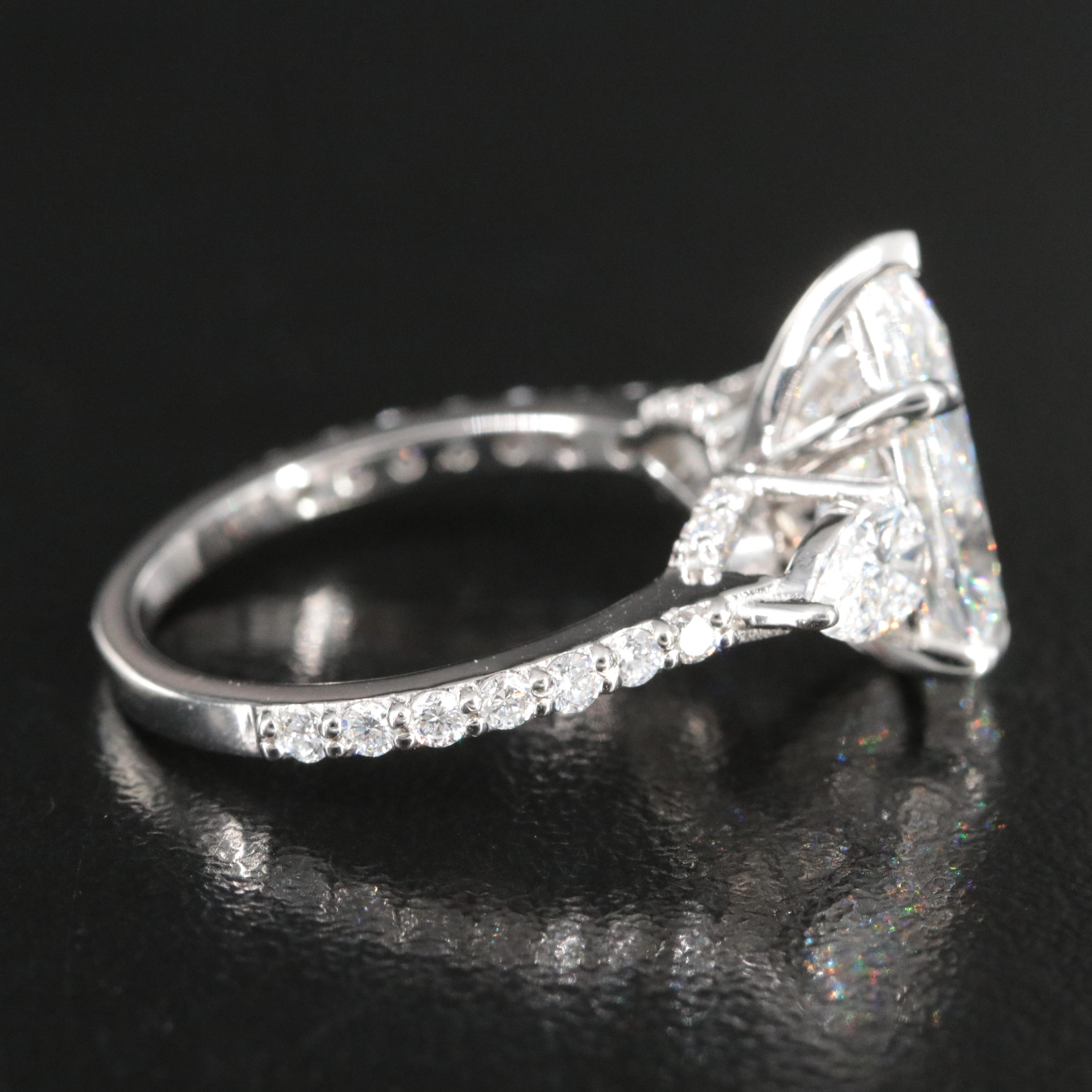 Platinum 4.00 CTW Lab Grown Diamond Ring with IGI Report