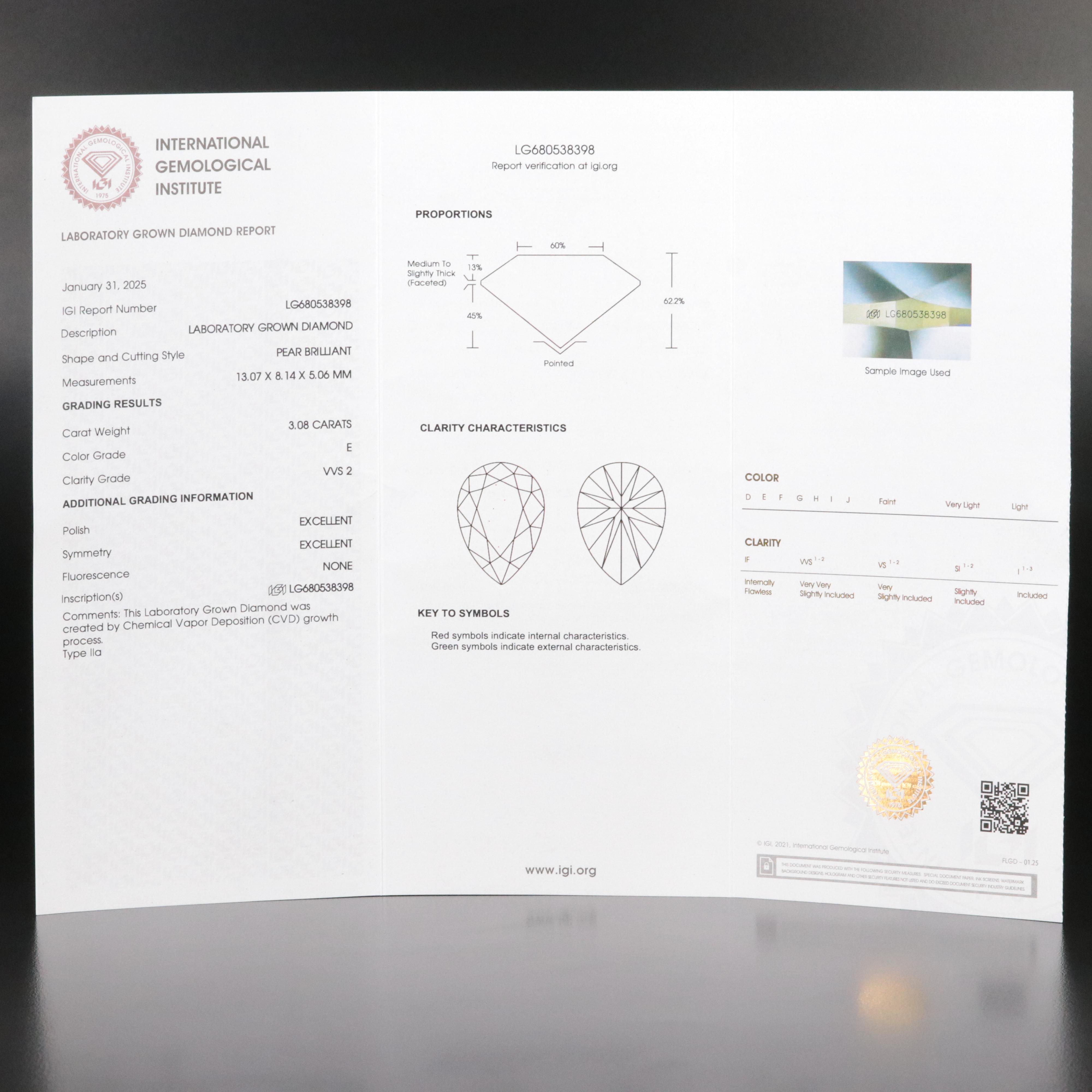 Platinum 4.00 CTW Lab Grown Diamond Ring with IGI Report