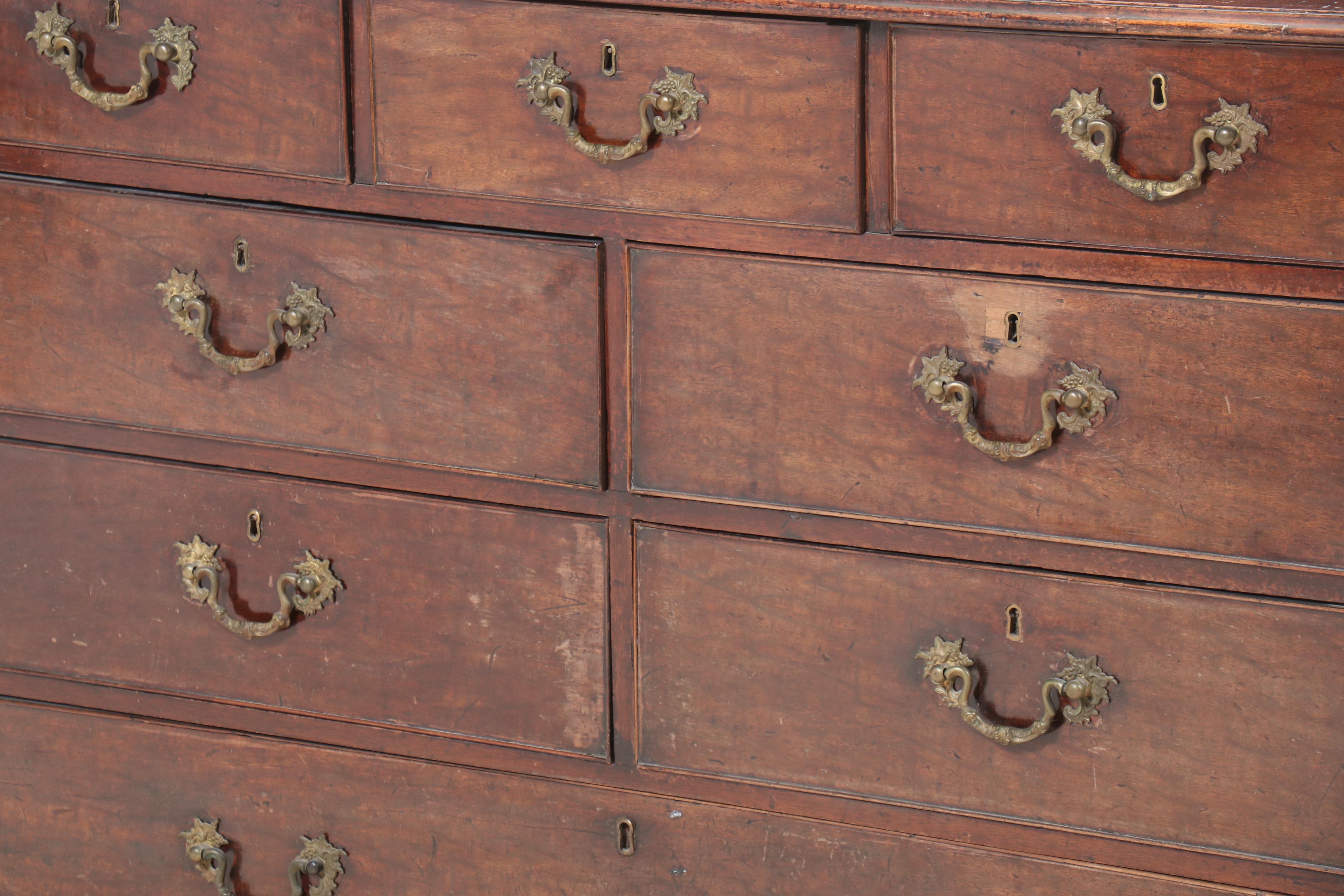 Georgian Wood Eight-Drawer Chest, 19th Century