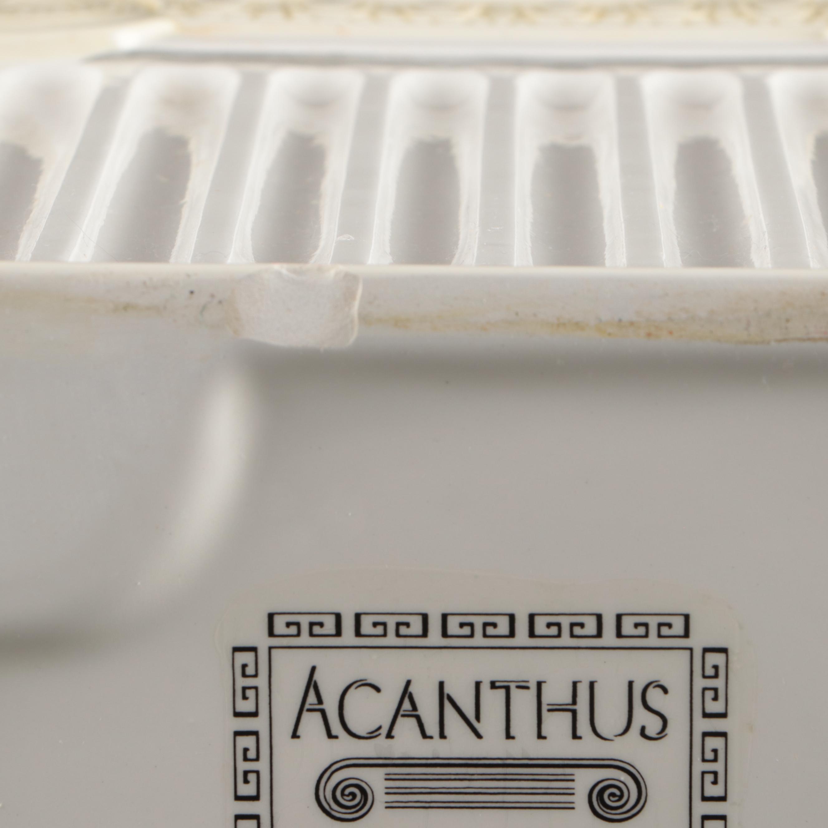 Johnson Bros. English Earthenware "Acanthus" Tea Set and Serving Pieces