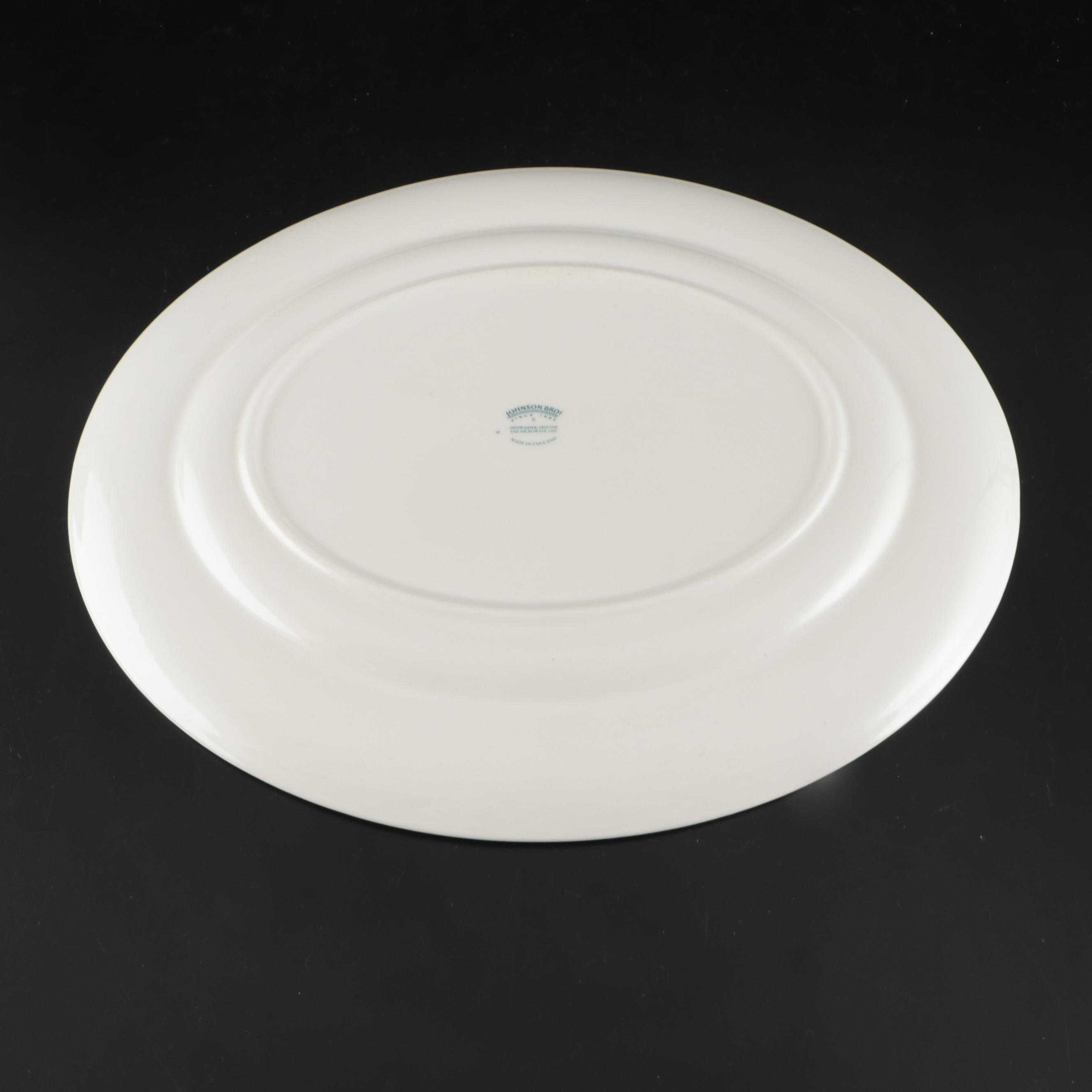 Johnson Bros. English Earthenware "Acanthus" Tea Set and Serving Pieces