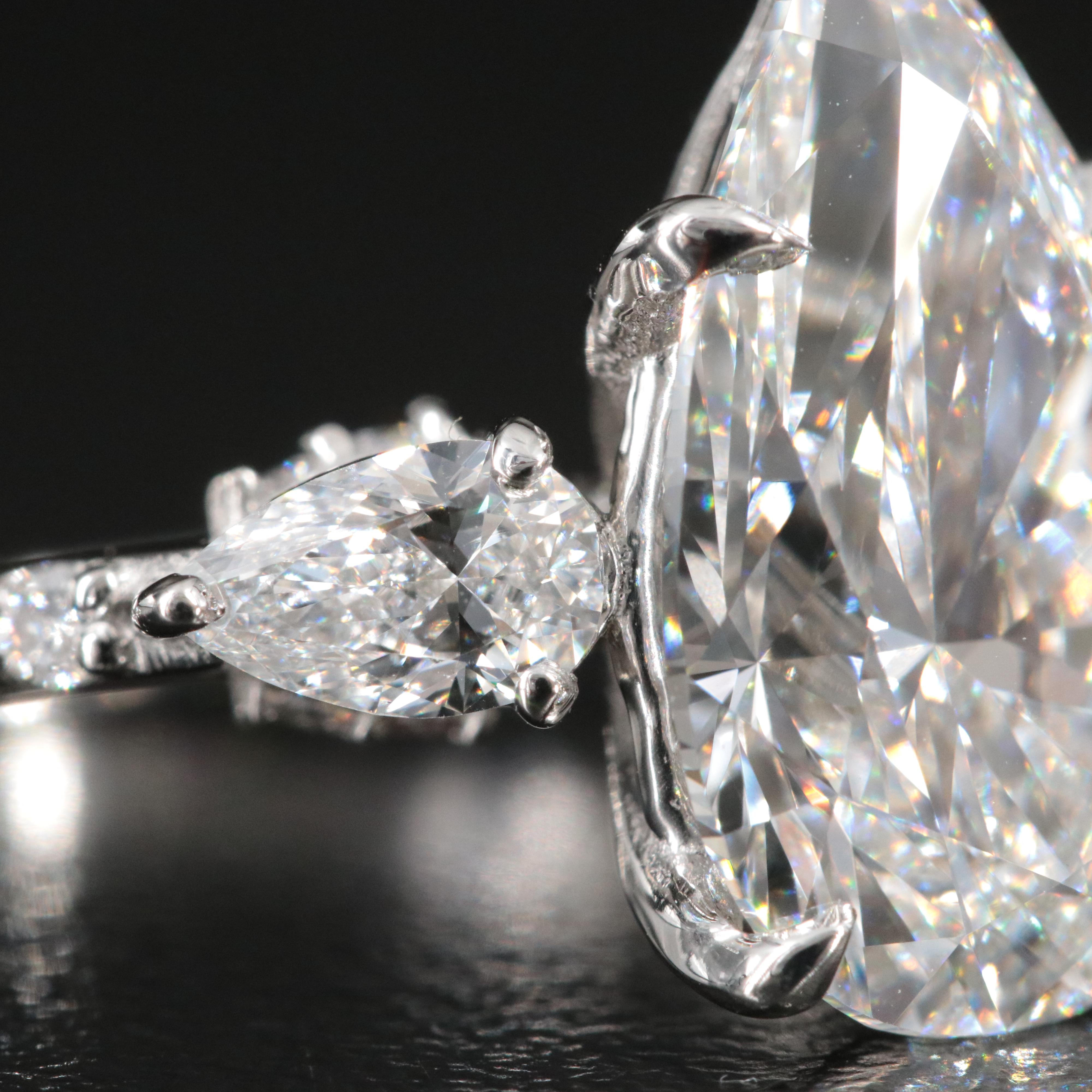 Platinum 5.93 CTW Lab Grown Diamond Ring with IGI Report