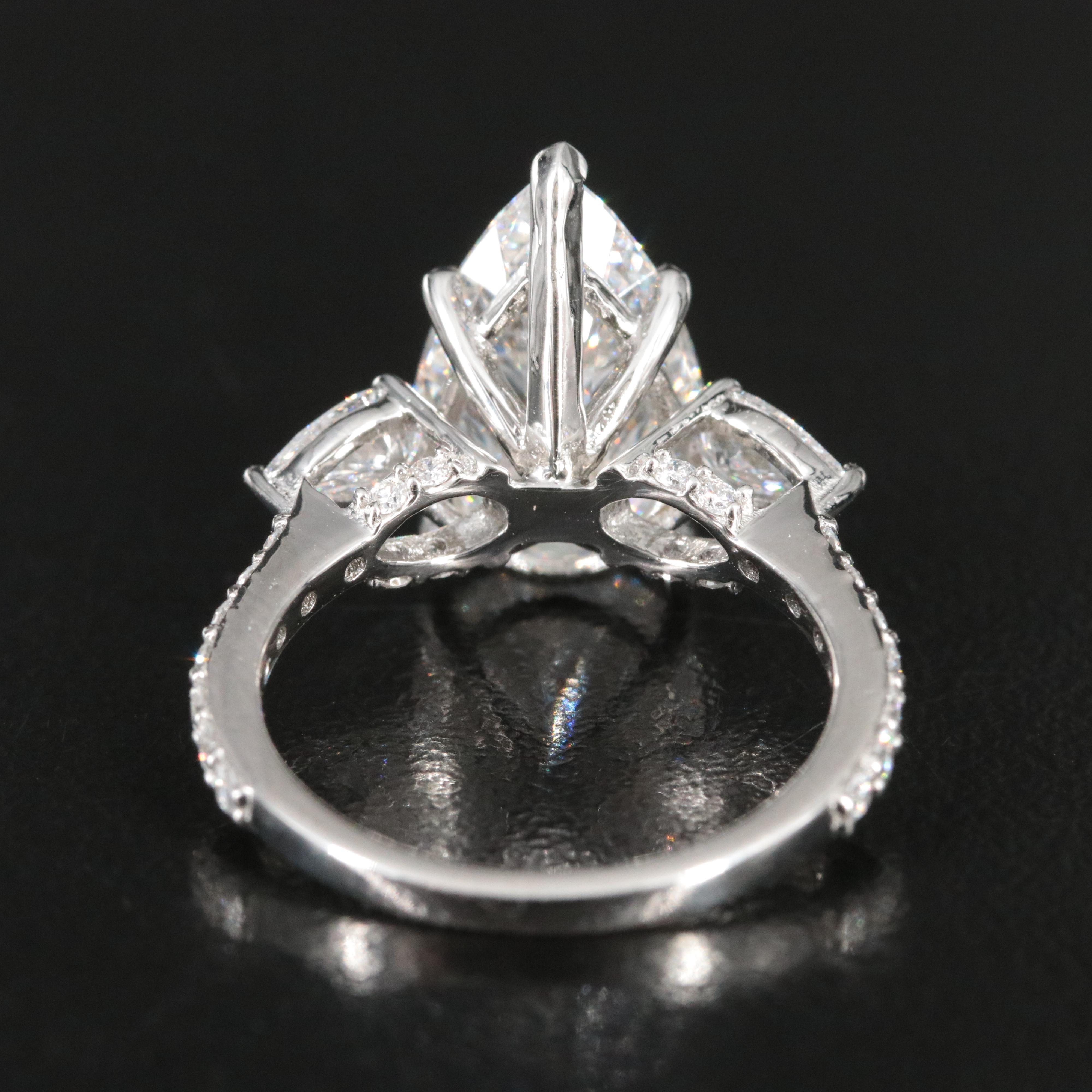 Platinum 5.93 CTW Lab Grown Diamond Ring with IGI Report