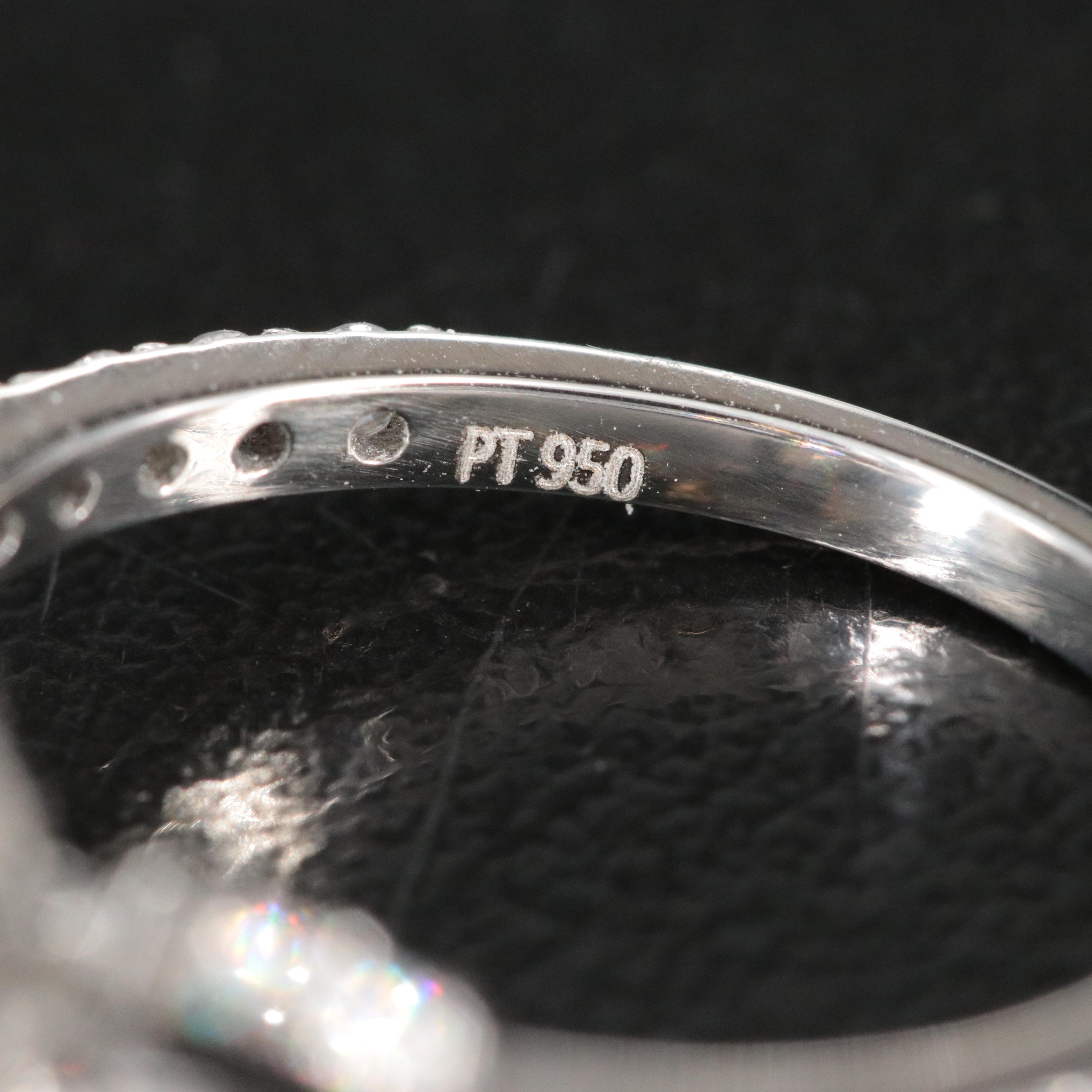 Platinum 5.93 CTW Lab Grown Diamond Ring with IGI Report