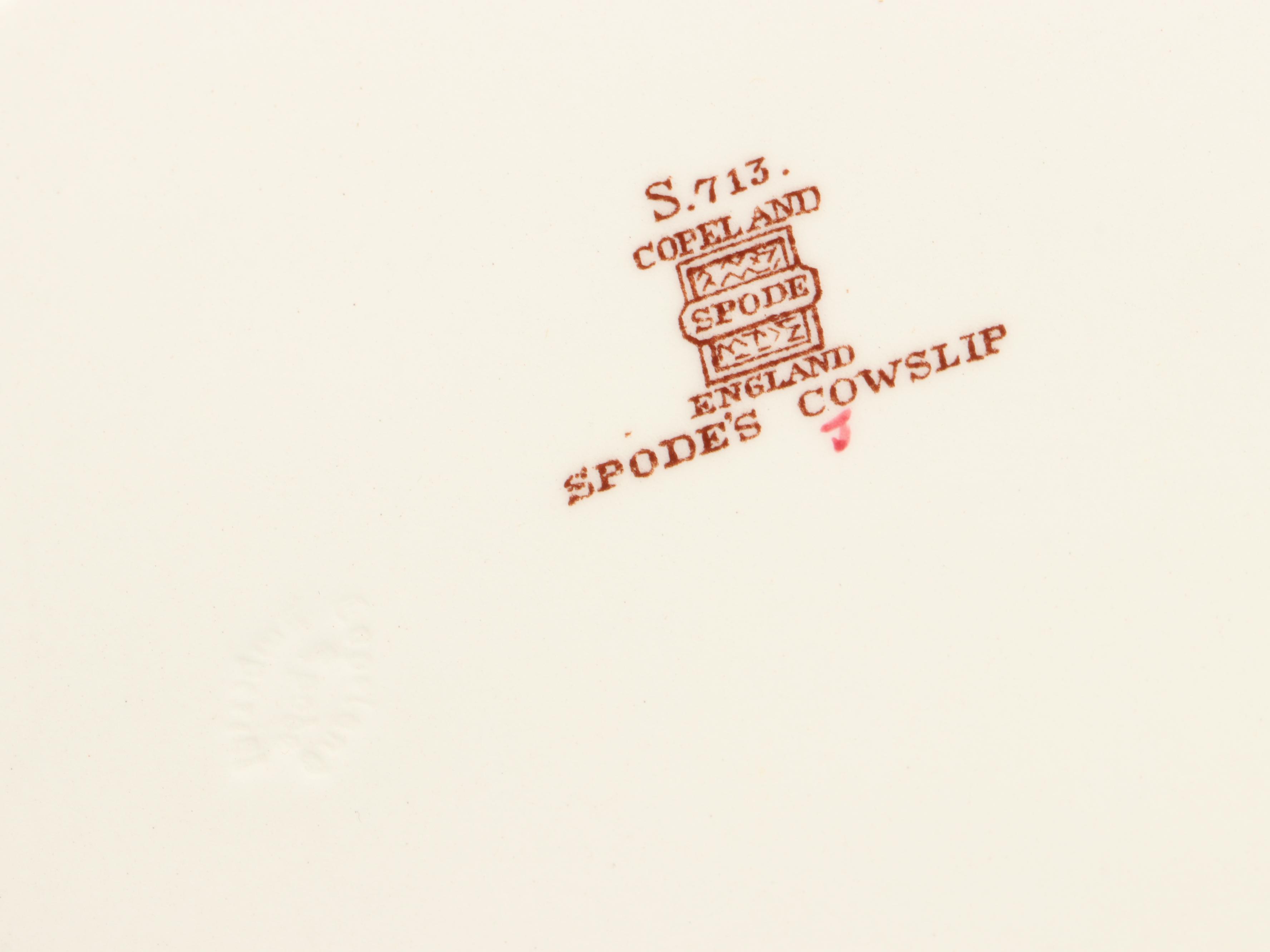 Copeland Spode "Spode's Cowslip" Platter with San Marco Italian Creamware Plates