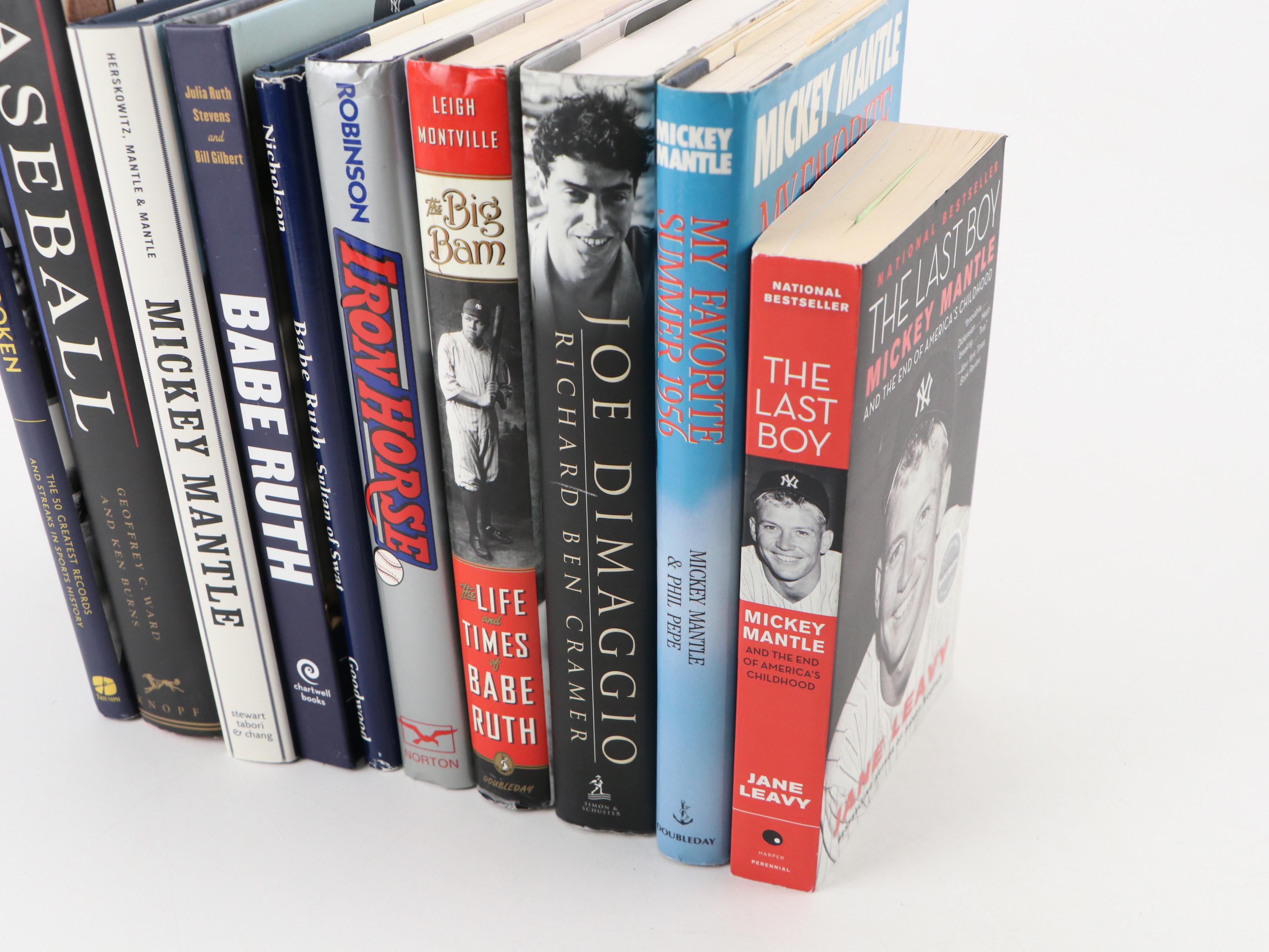 First Edition "Baseball" by Geoffrey Ward and Ken Burns with More Baseball Books