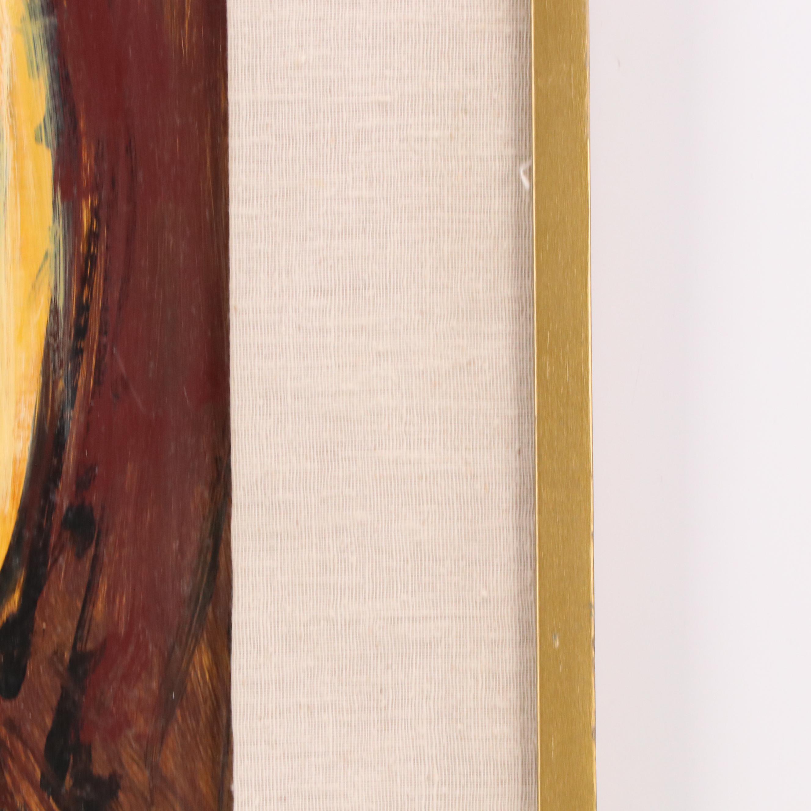 Eunice Katz Modernist Portrait Oil Painting, Mid to Late 20th Century