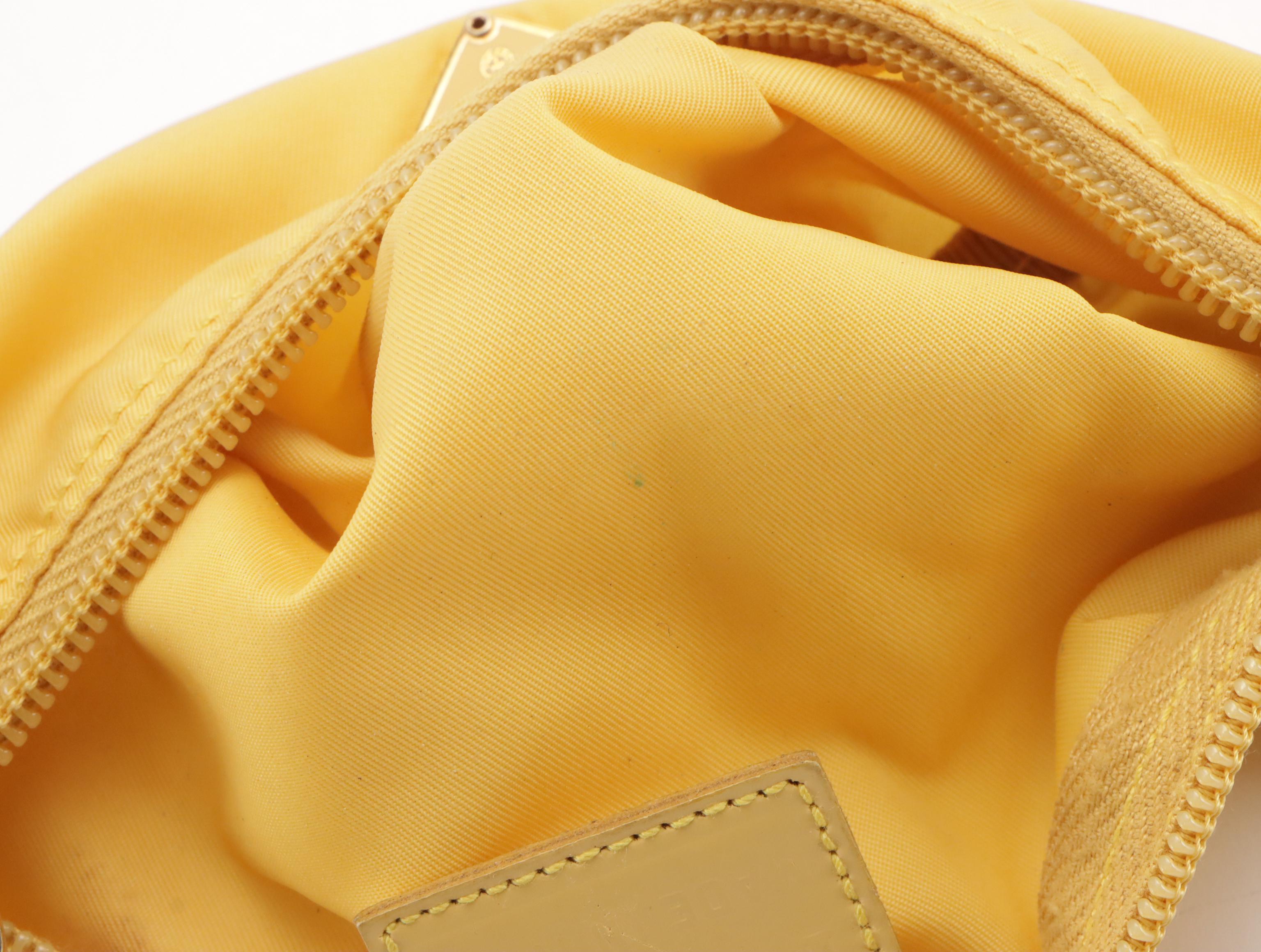 Prada Zip Pouch in Yellow Tessuto Nylon