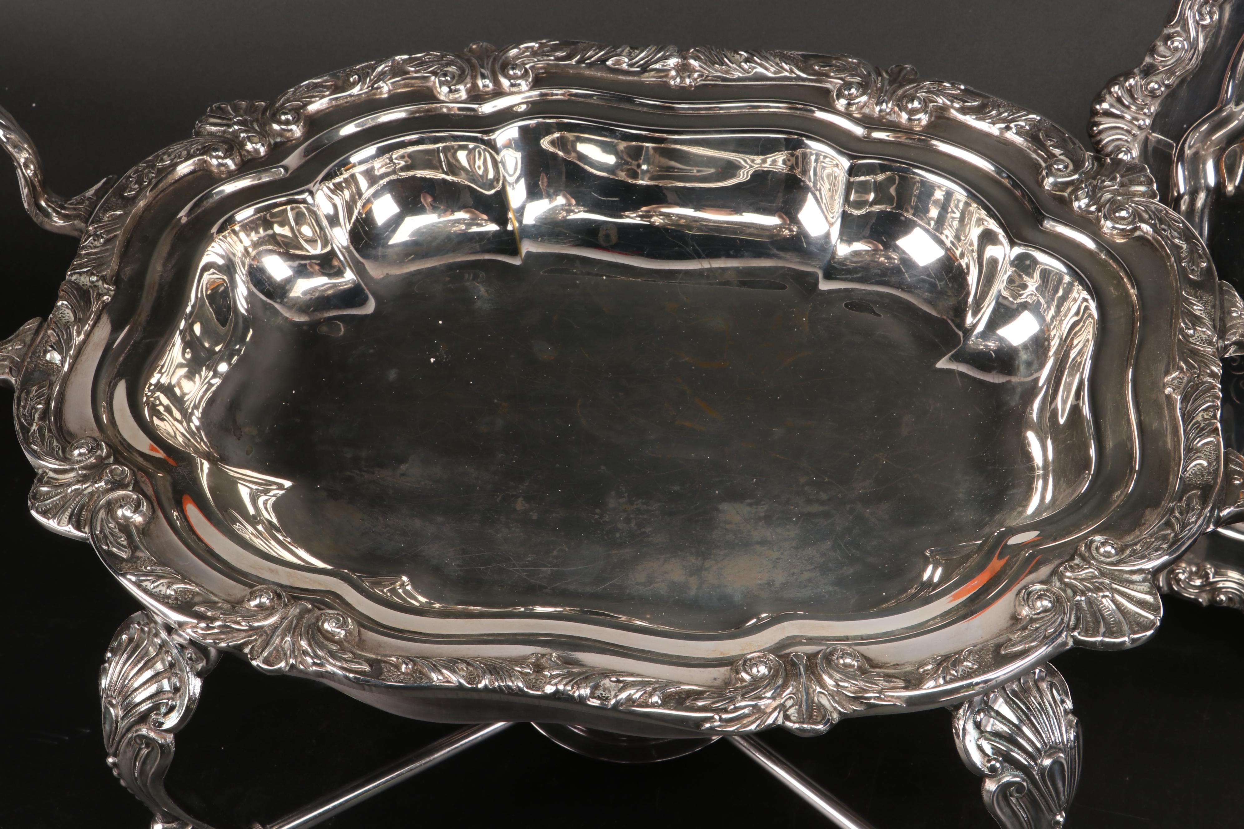 FB Rogers with Sheffield and Other Silver Plate Serving Pieces