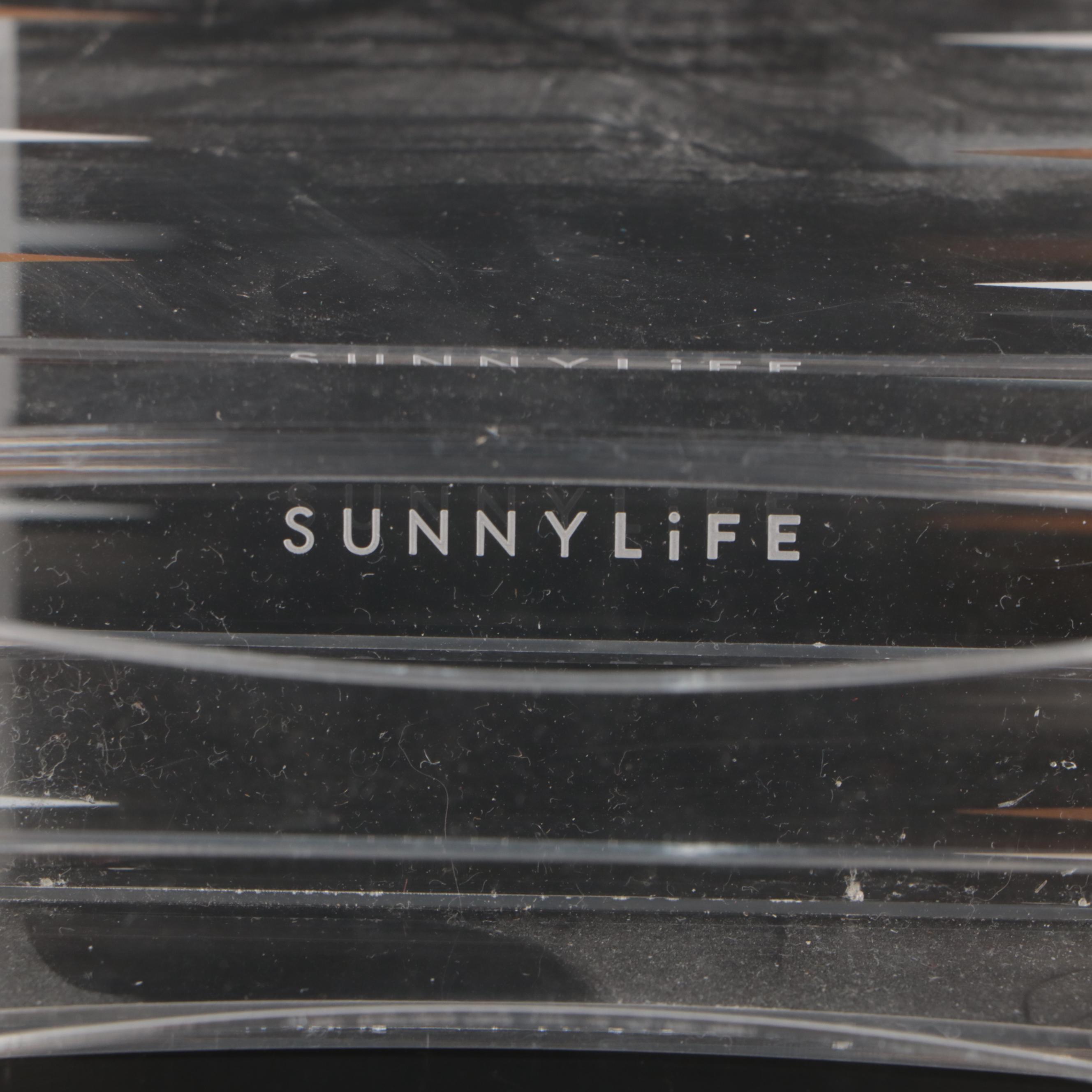 Sunny Life Whiskey Noir Lucite Acrylic Backgammon Set