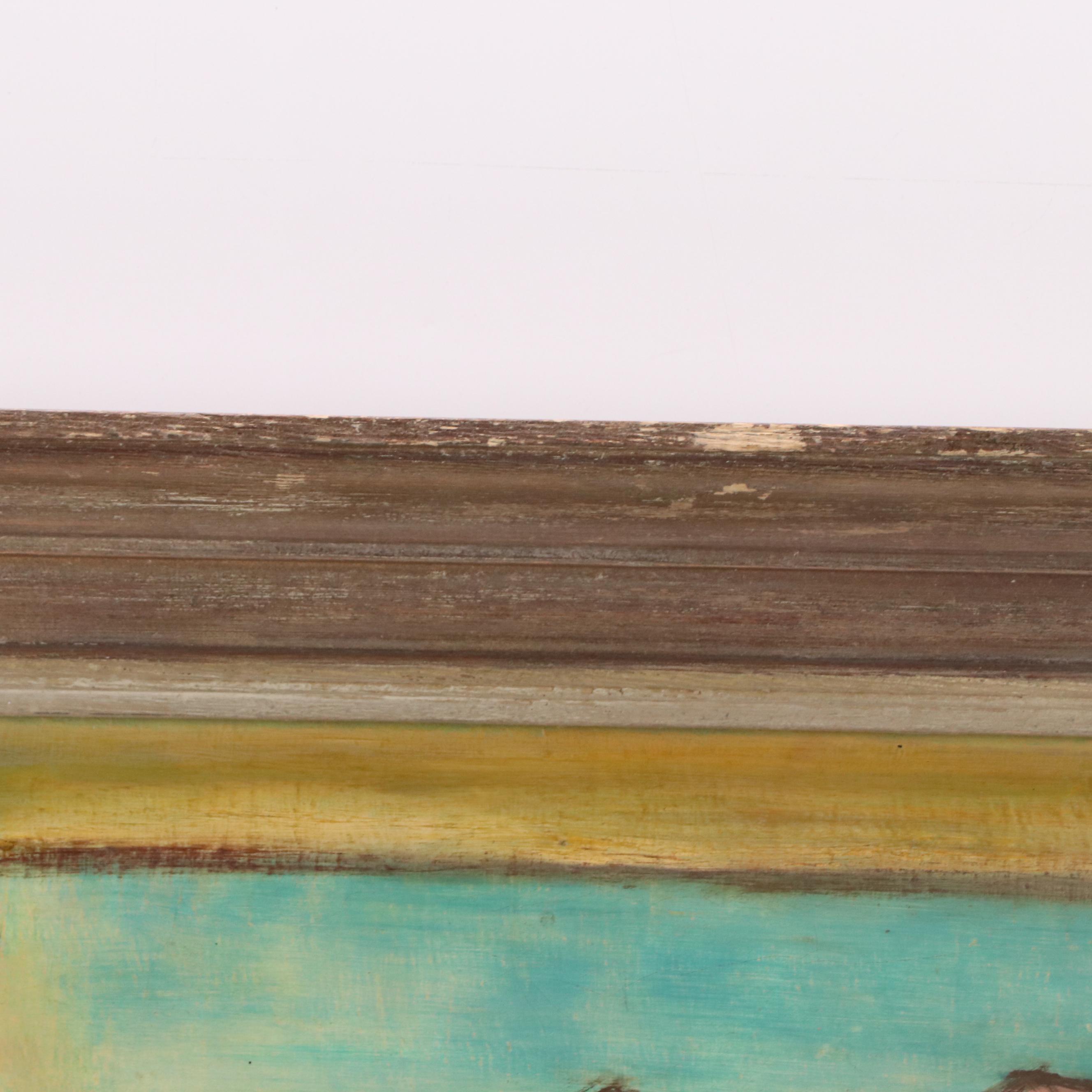 Eunice Katz Modernist Oil Painting of Figure, Mid to Late 20th Century