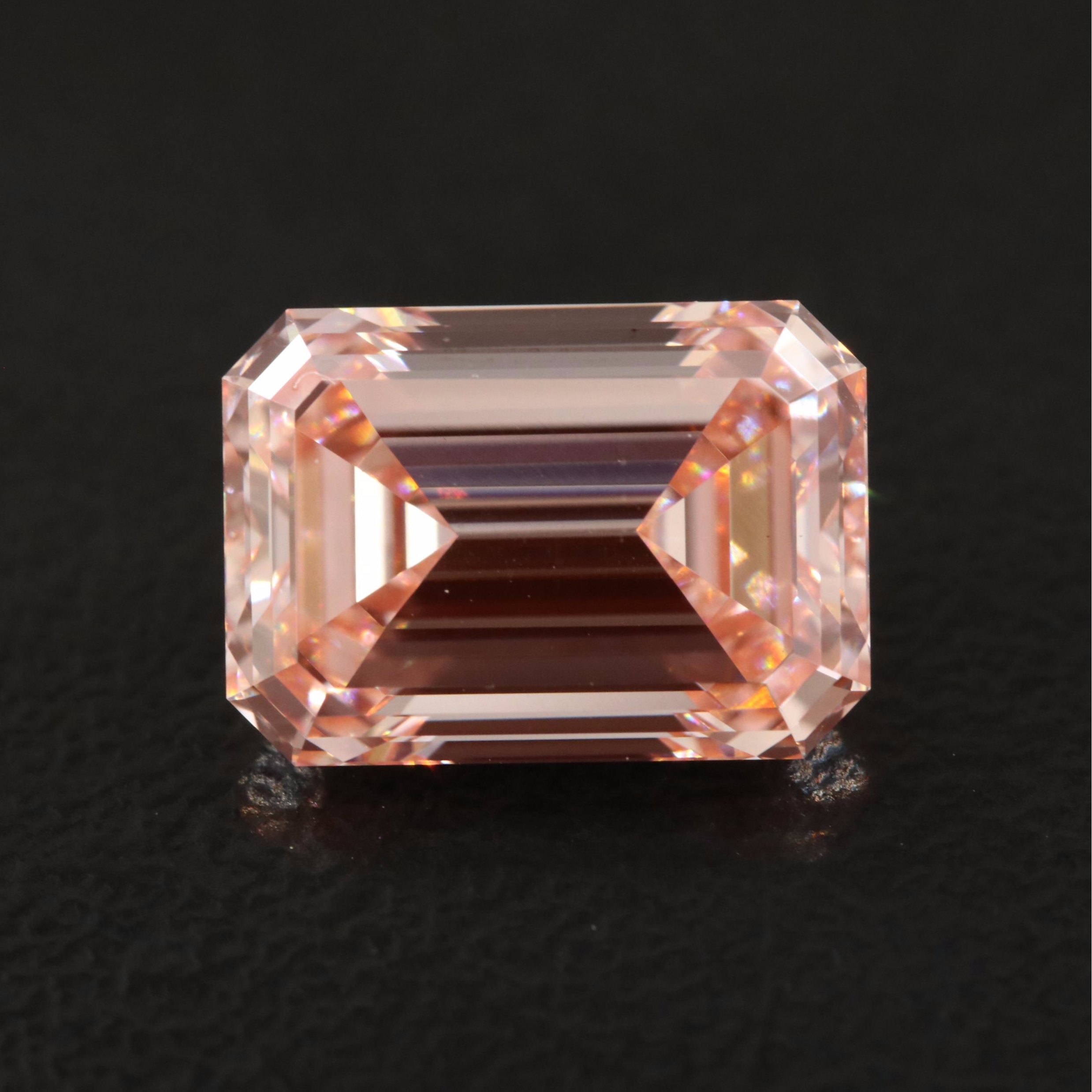 Loose 3.03 CT Lab Grown Fancy Pink Diamond with IGI Report