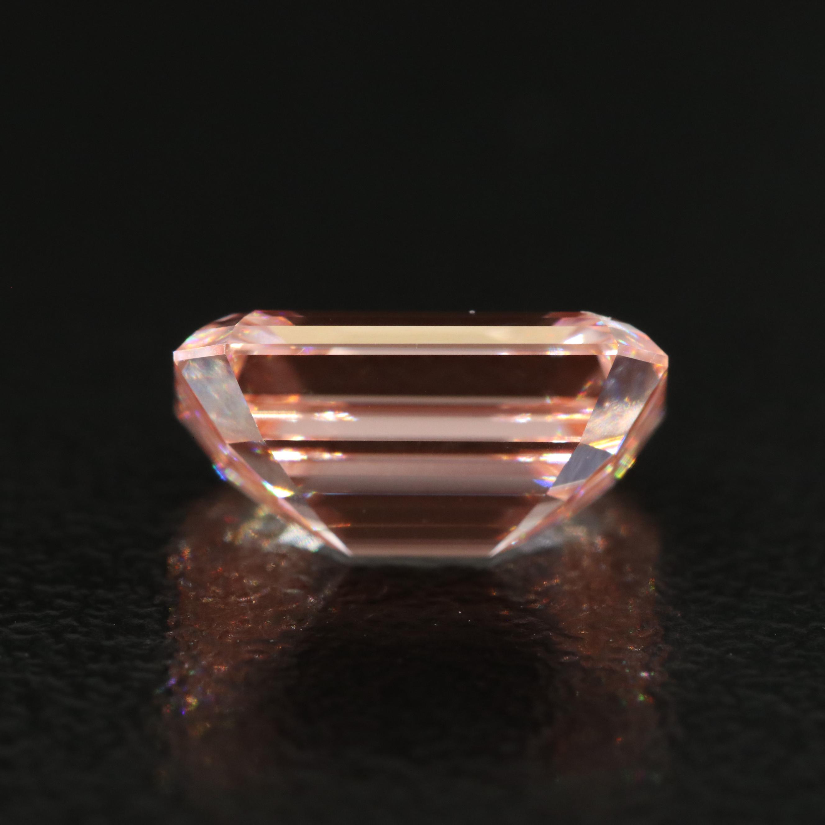 Loose 3.03 CT Lab Grown Fancy Pink Diamond with IGI Report