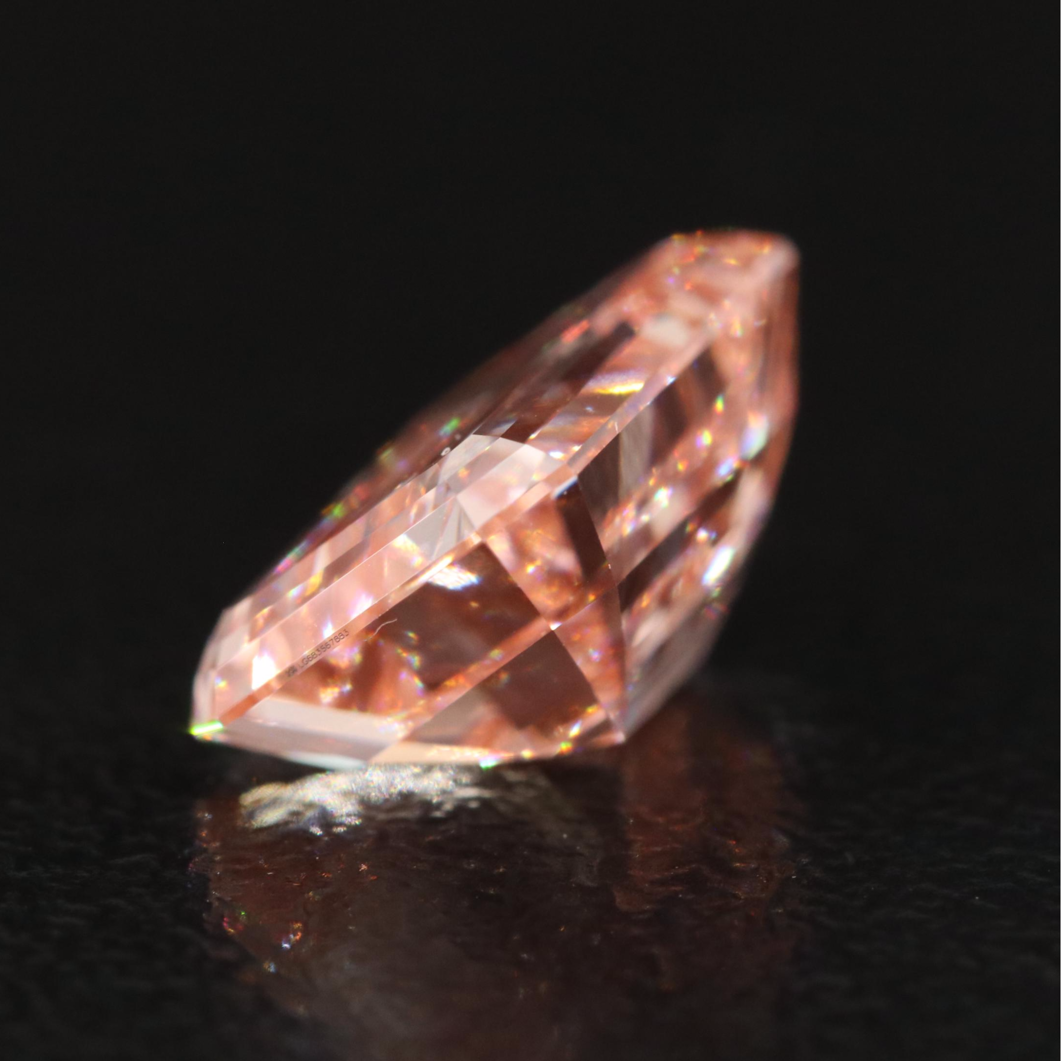 Loose 3.03 CT Lab Grown Fancy Pink Diamond with IGI Report