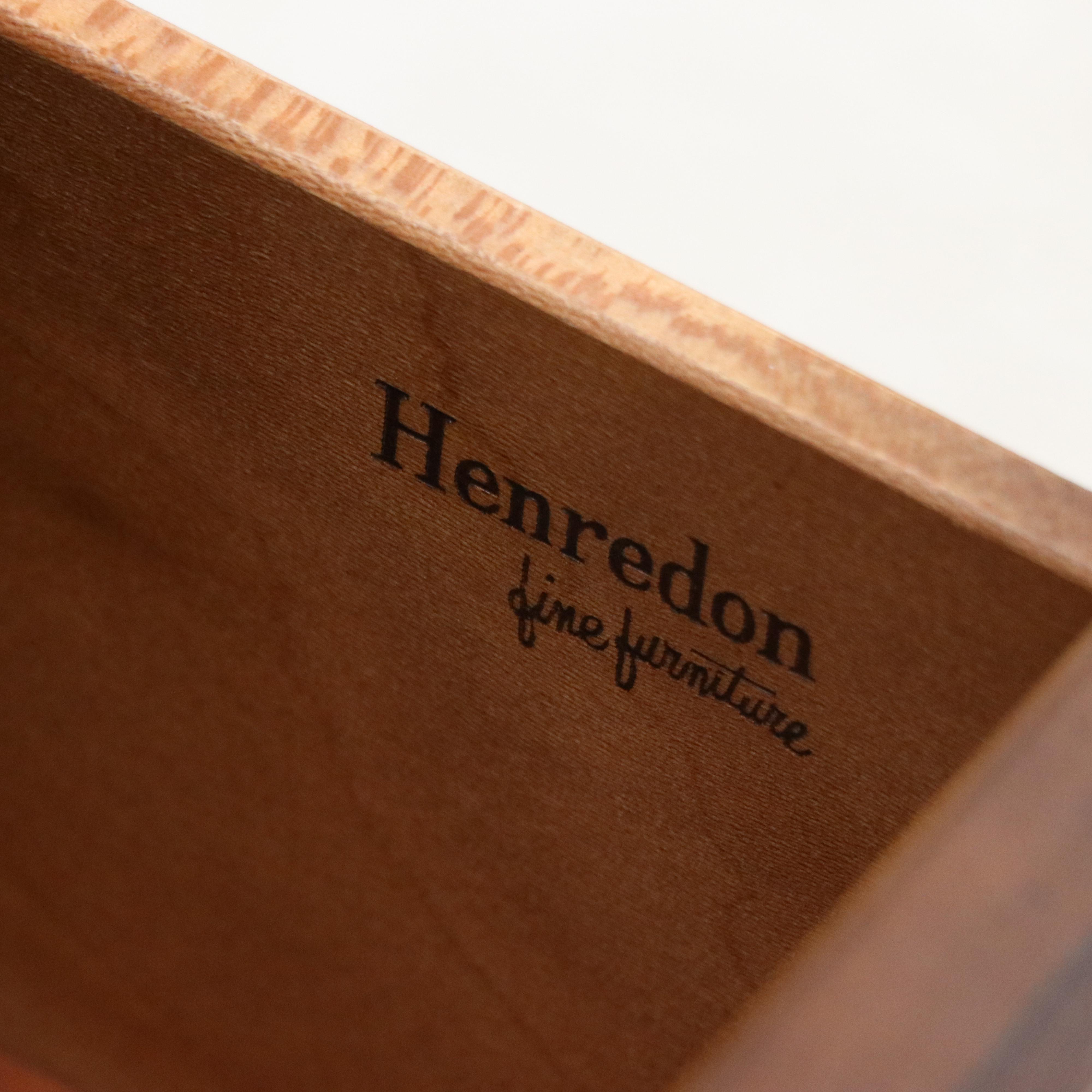 Henredon Furniture Campaign Style Walnut Two-Drawer Chests, Mid to Late 20th C.