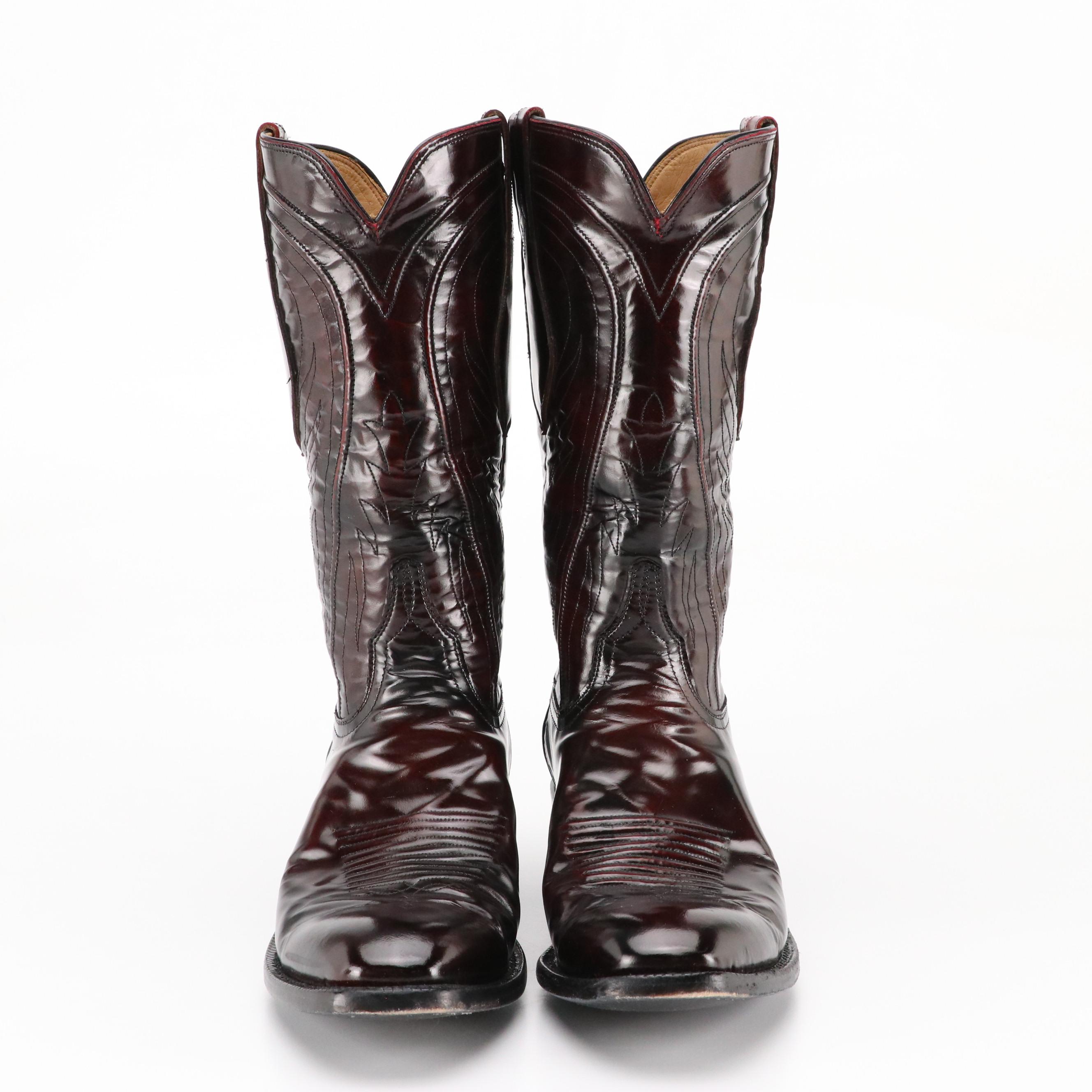 Men's Lucchese GY1547X14 Western Boots in Goatskin Leather with Box