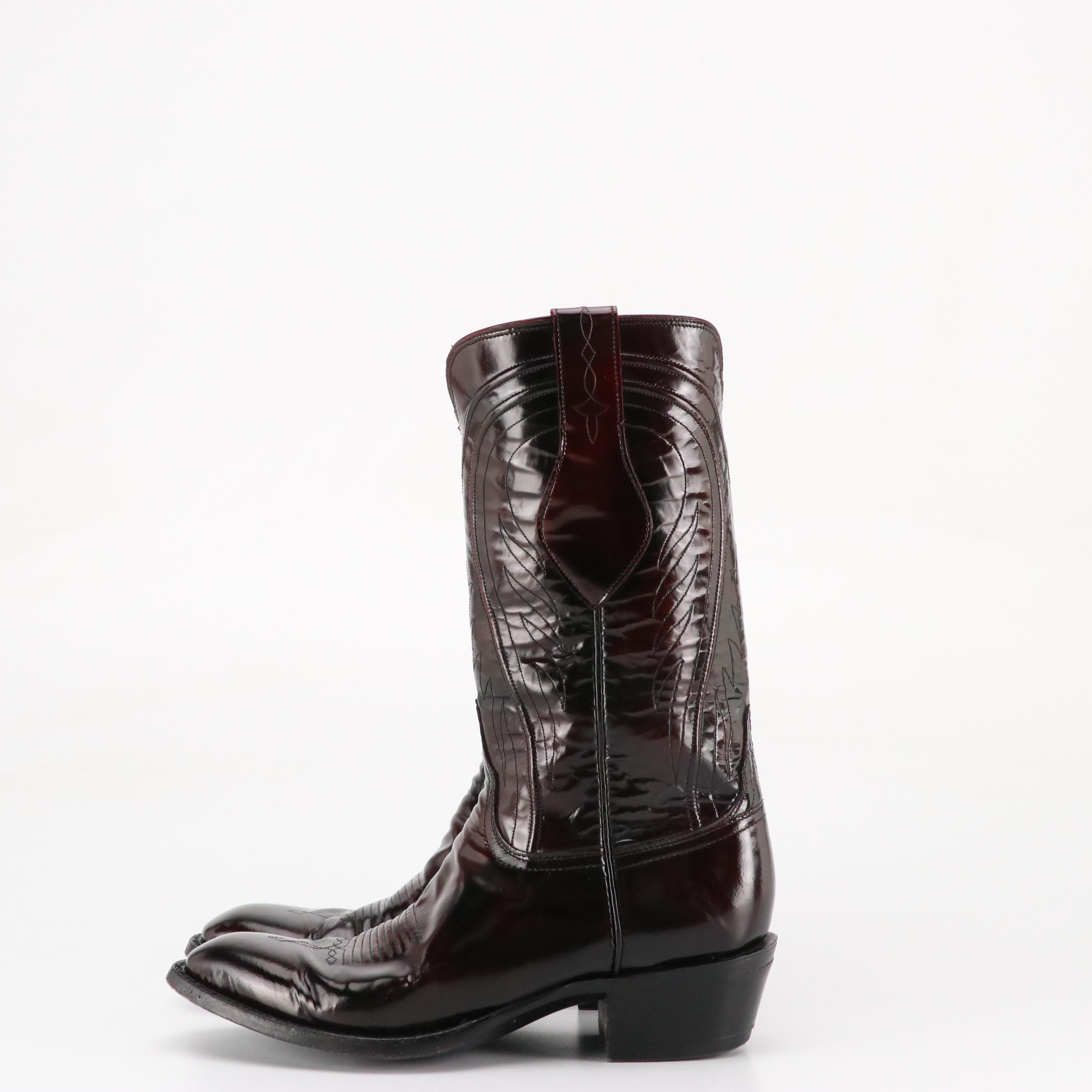Men's Lucchese GY1547X14 Western Boots in Goatskin Leather with Box