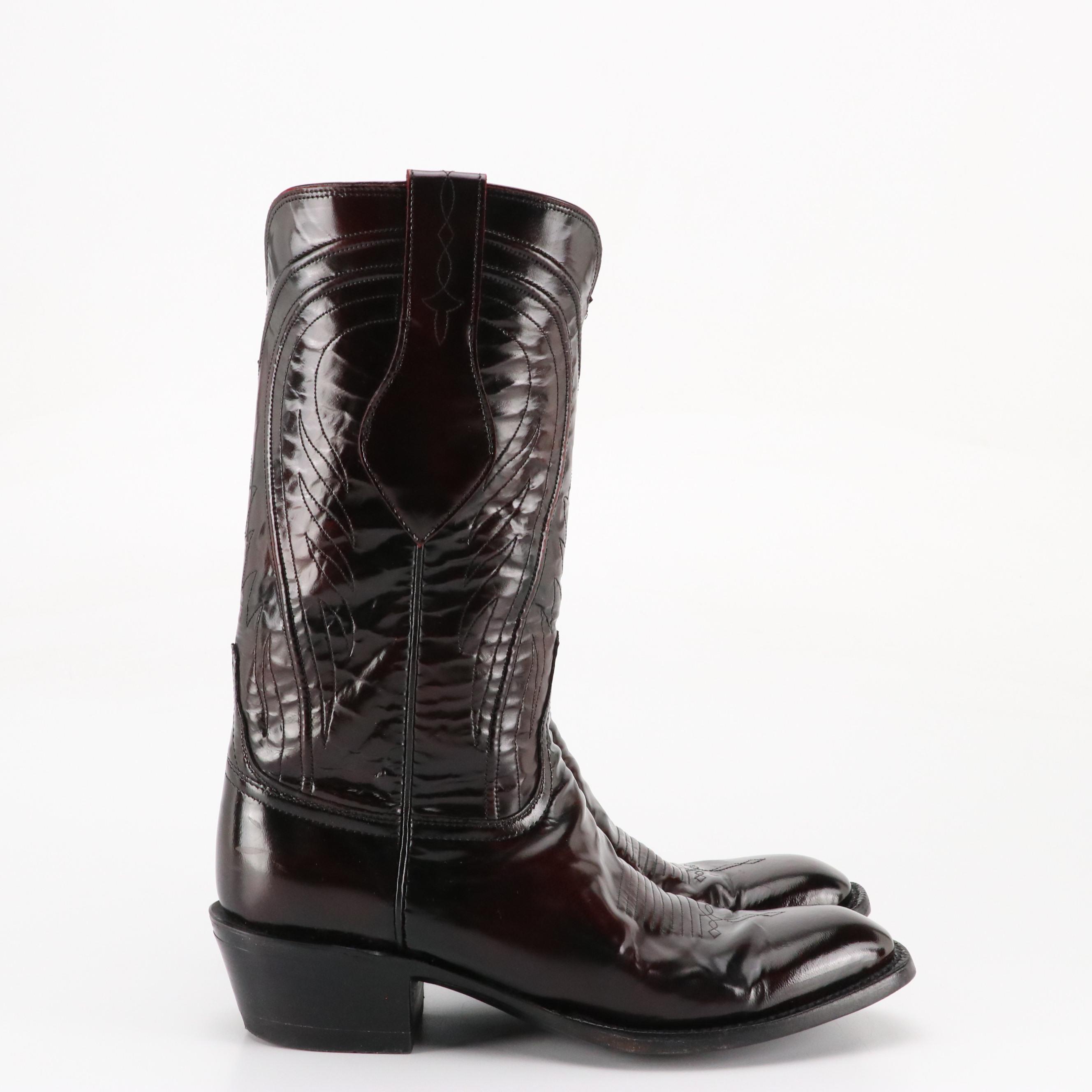 Men's Lucchese GY1547X14 Western Boots in Goatskin Leather with Box