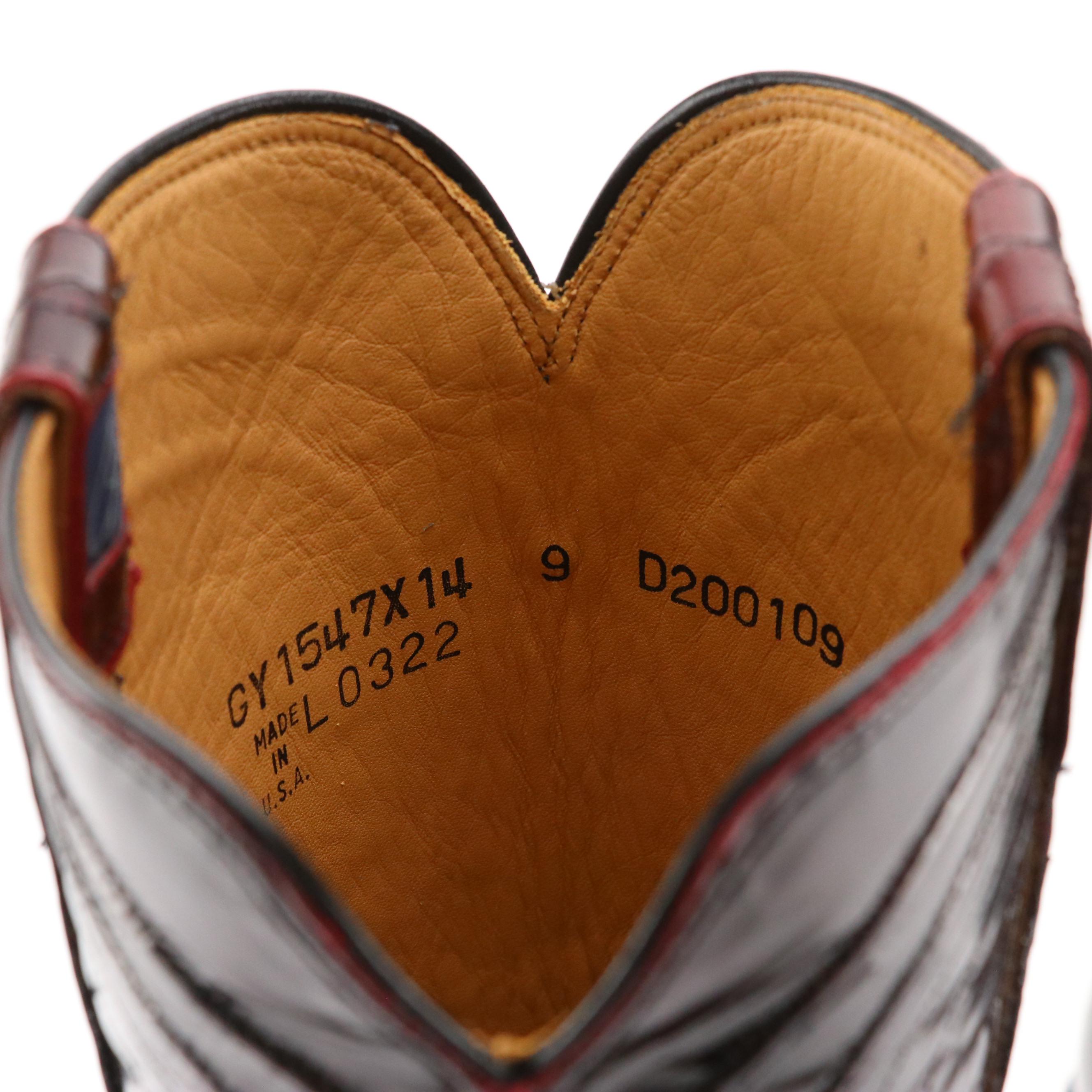 Men's Lucchese GY1547X14 Western Boots in Goatskin Leather with Box