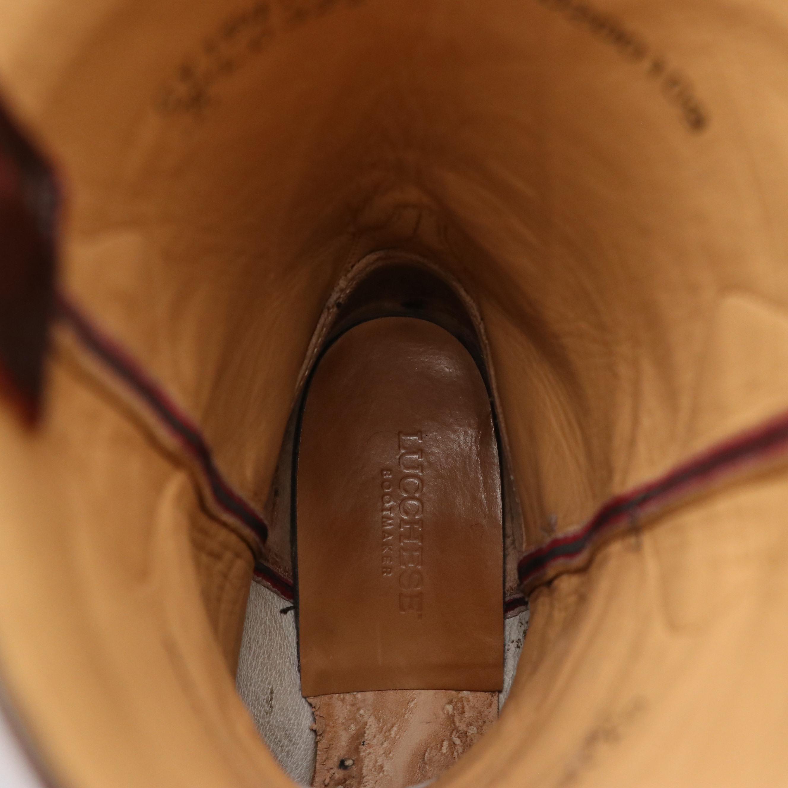 Men's Lucchese GY1547X14 Western Boots in Goatskin Leather with Box