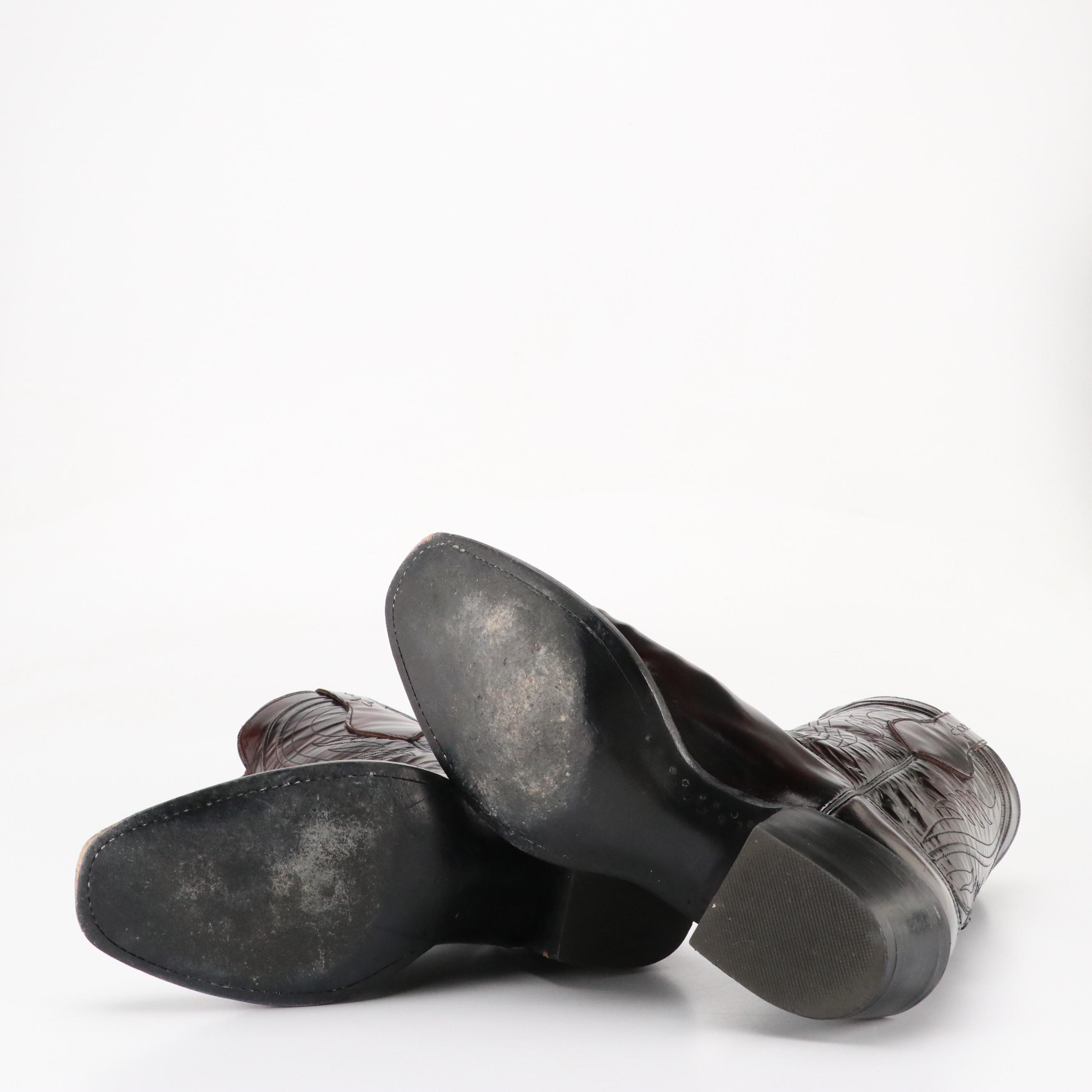 Men's Lucchese GY1547X14 Western Boots in Goatskin Leather with Box