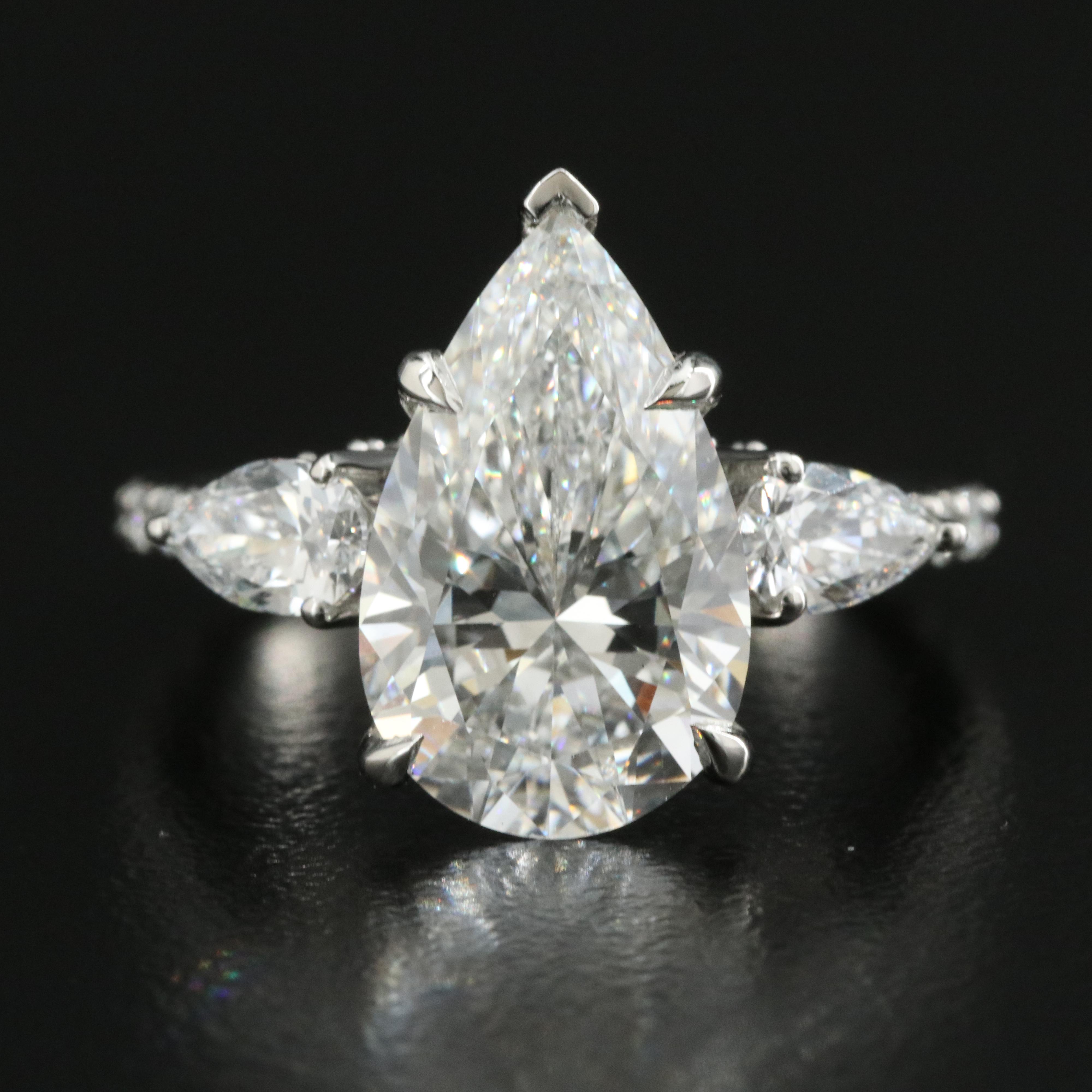 Platinum 4.91 CTW Lab Grown Diamond Ring with IGI Report