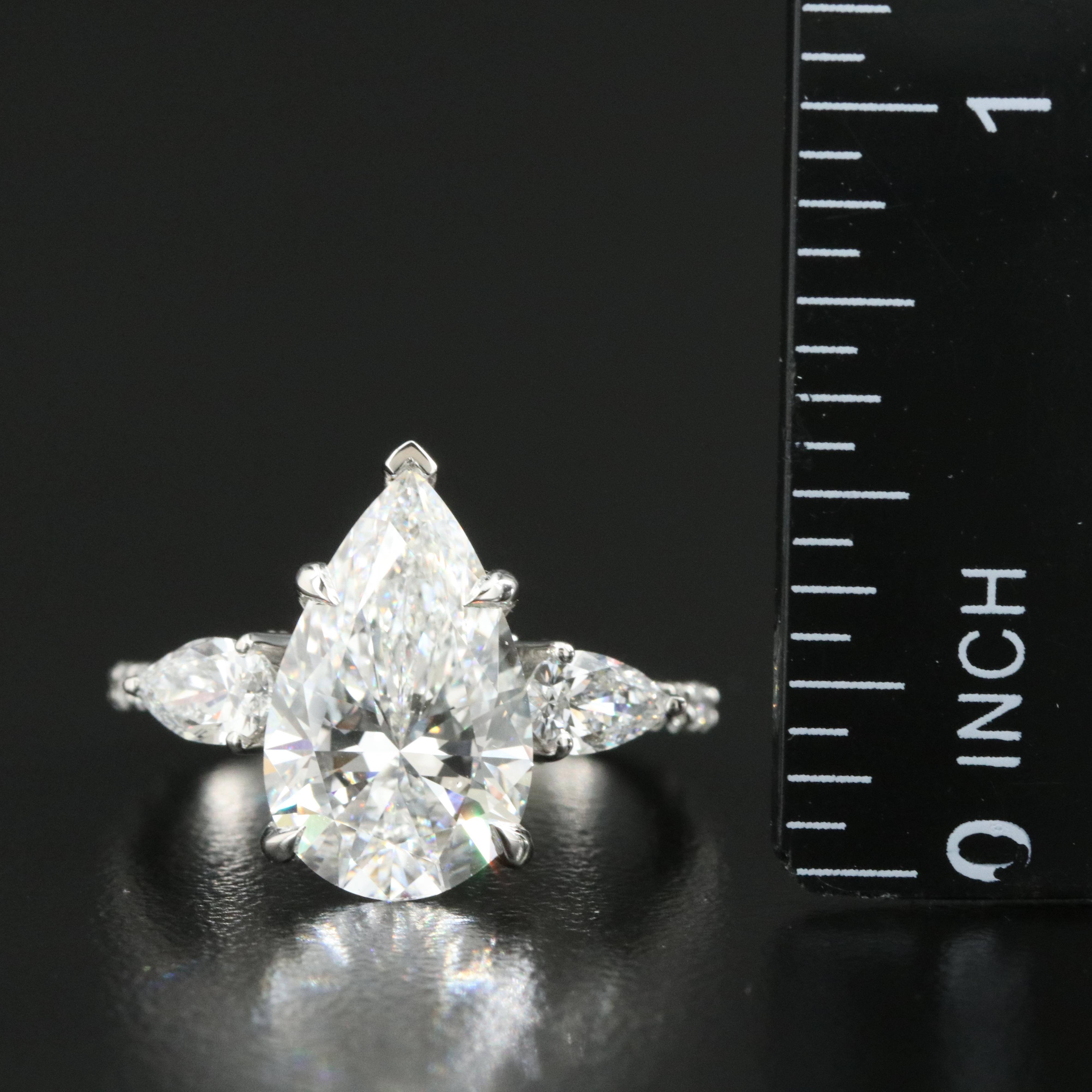 Platinum 4.91 CTW Lab Grown Diamond Ring with IGI Report