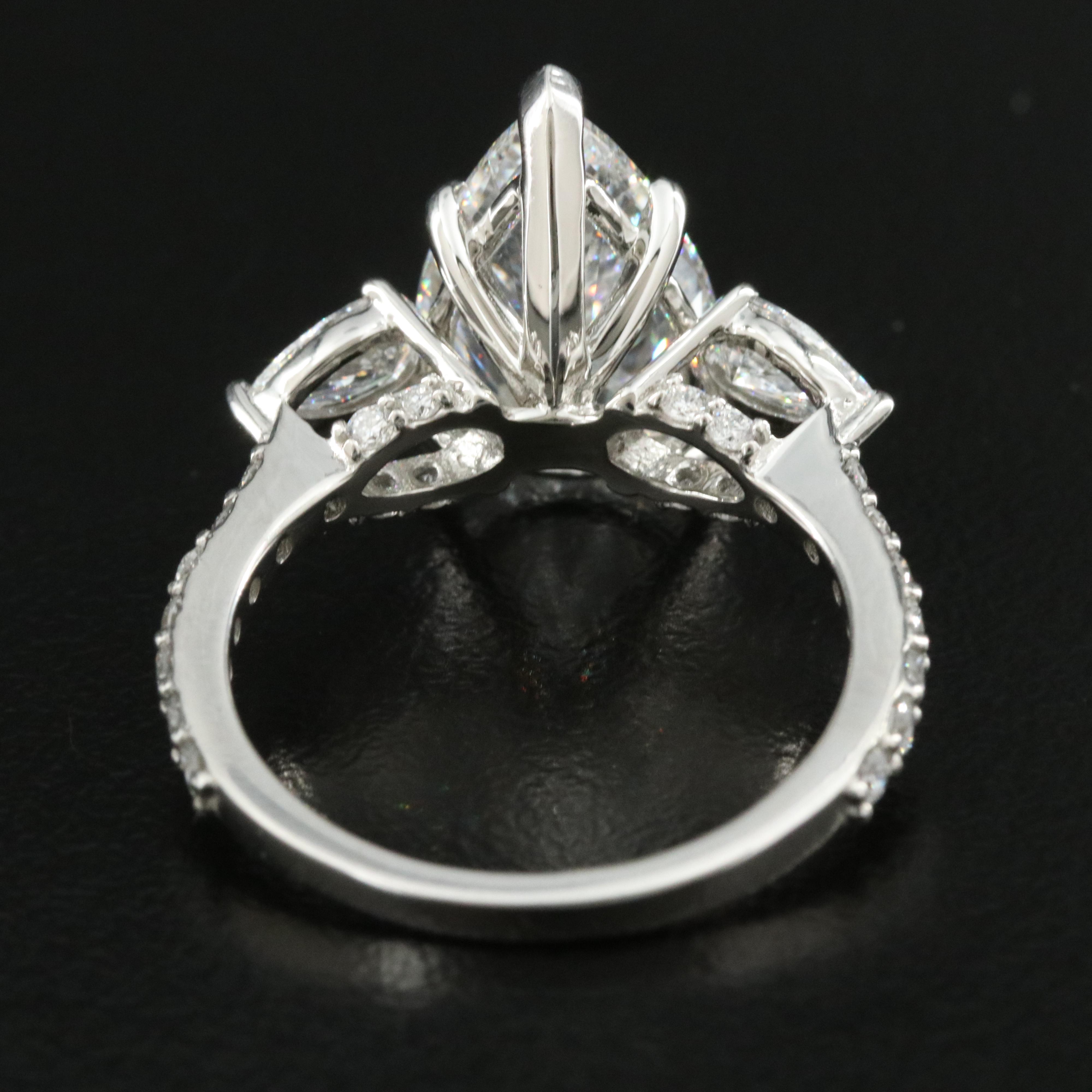 Platinum 4.91 CTW Lab Grown Diamond Ring with IGI Report