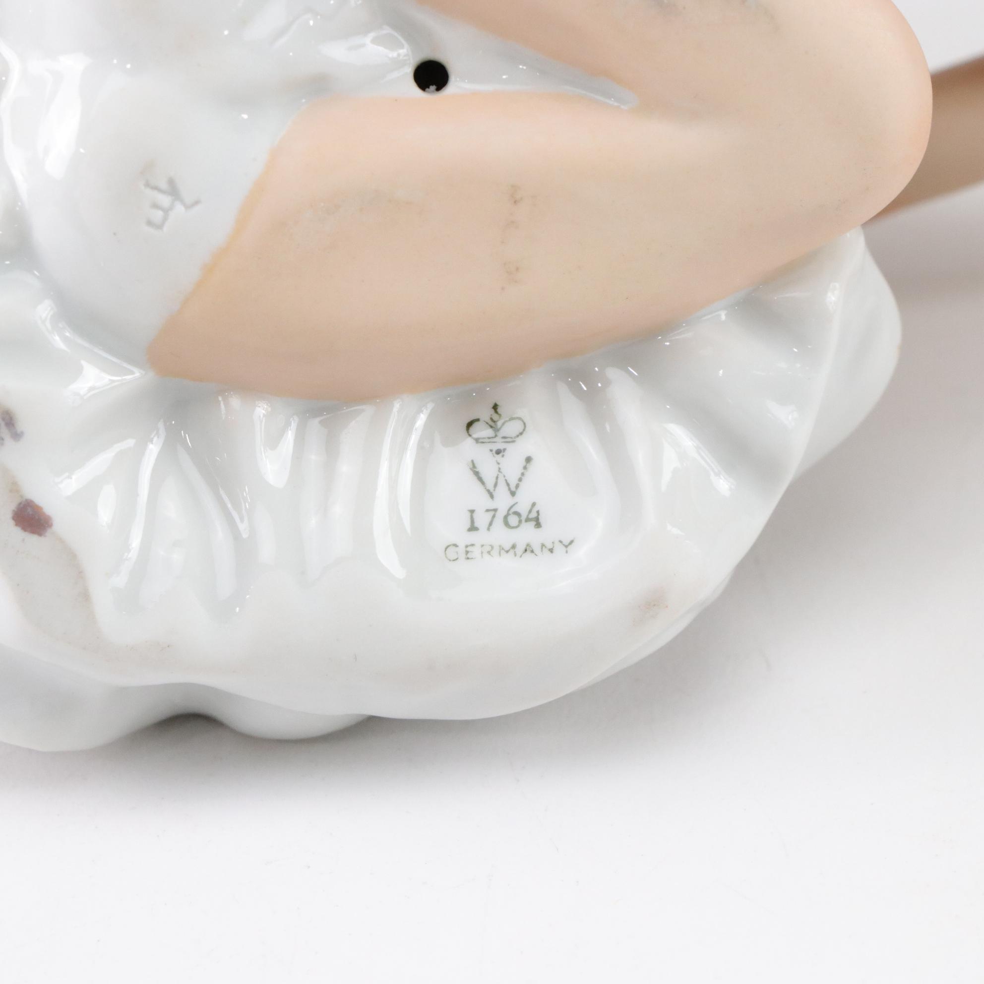 Ronald Van Ruyckevelt "Swan Lake" with Porcelain Ballerina Figurines & Music Box