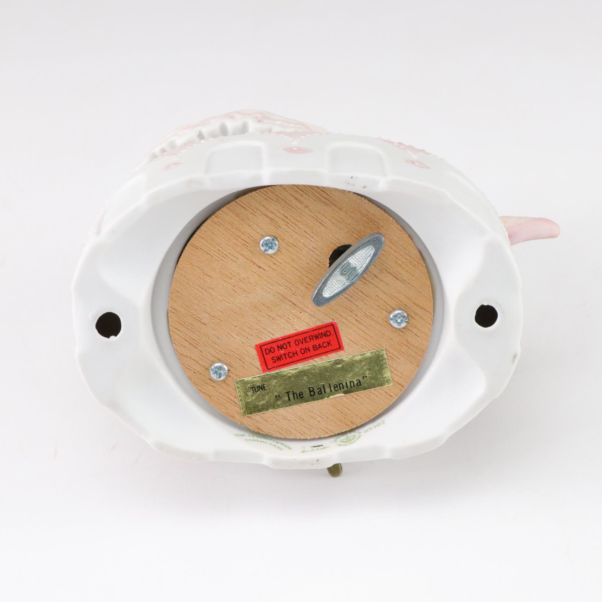 Ronald Van Ruyckevelt "Swan Lake" with Porcelain Ballerina Figurines & Music Box