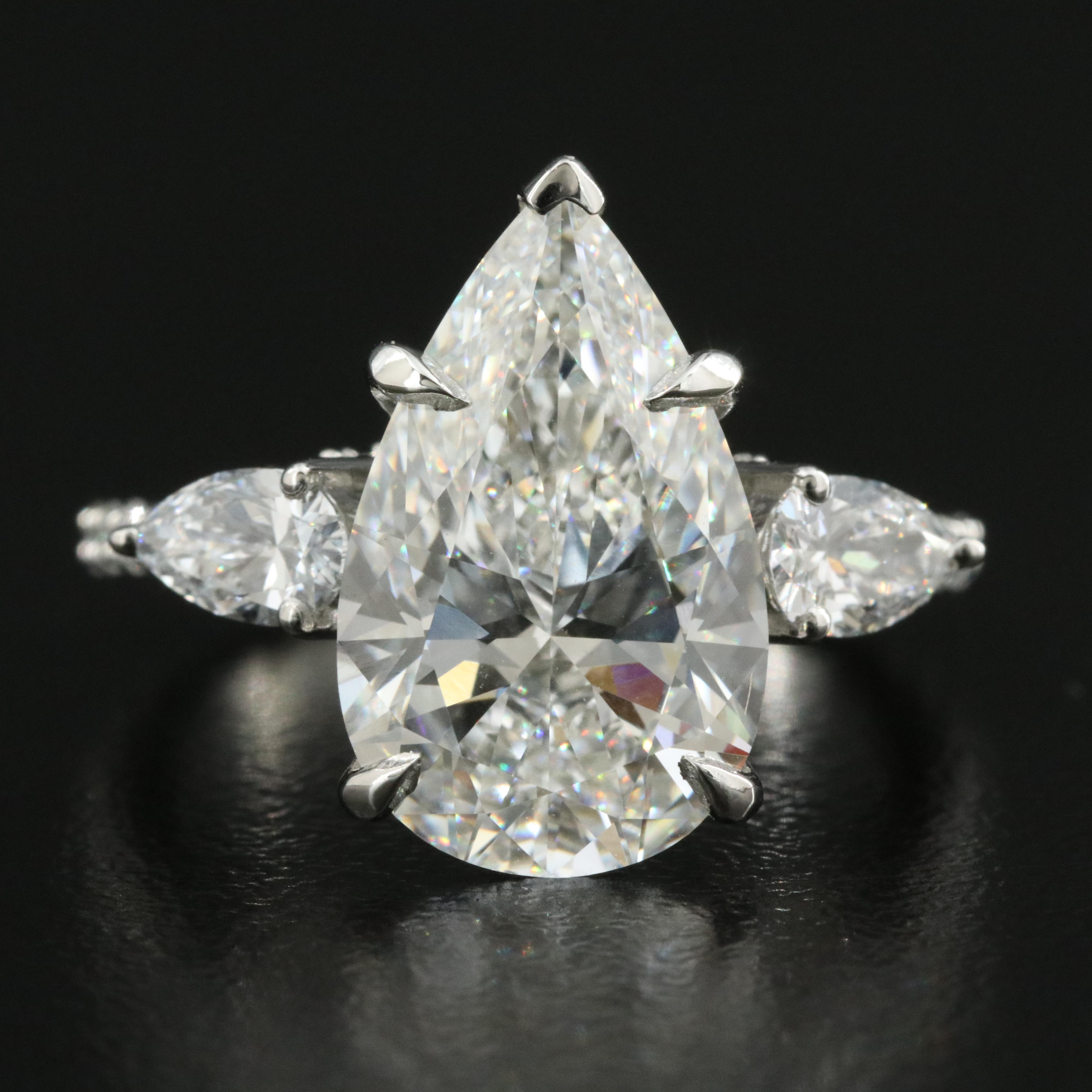 Platinum 5.94 CTW Lab Grown Diamond Ring with IGI Report