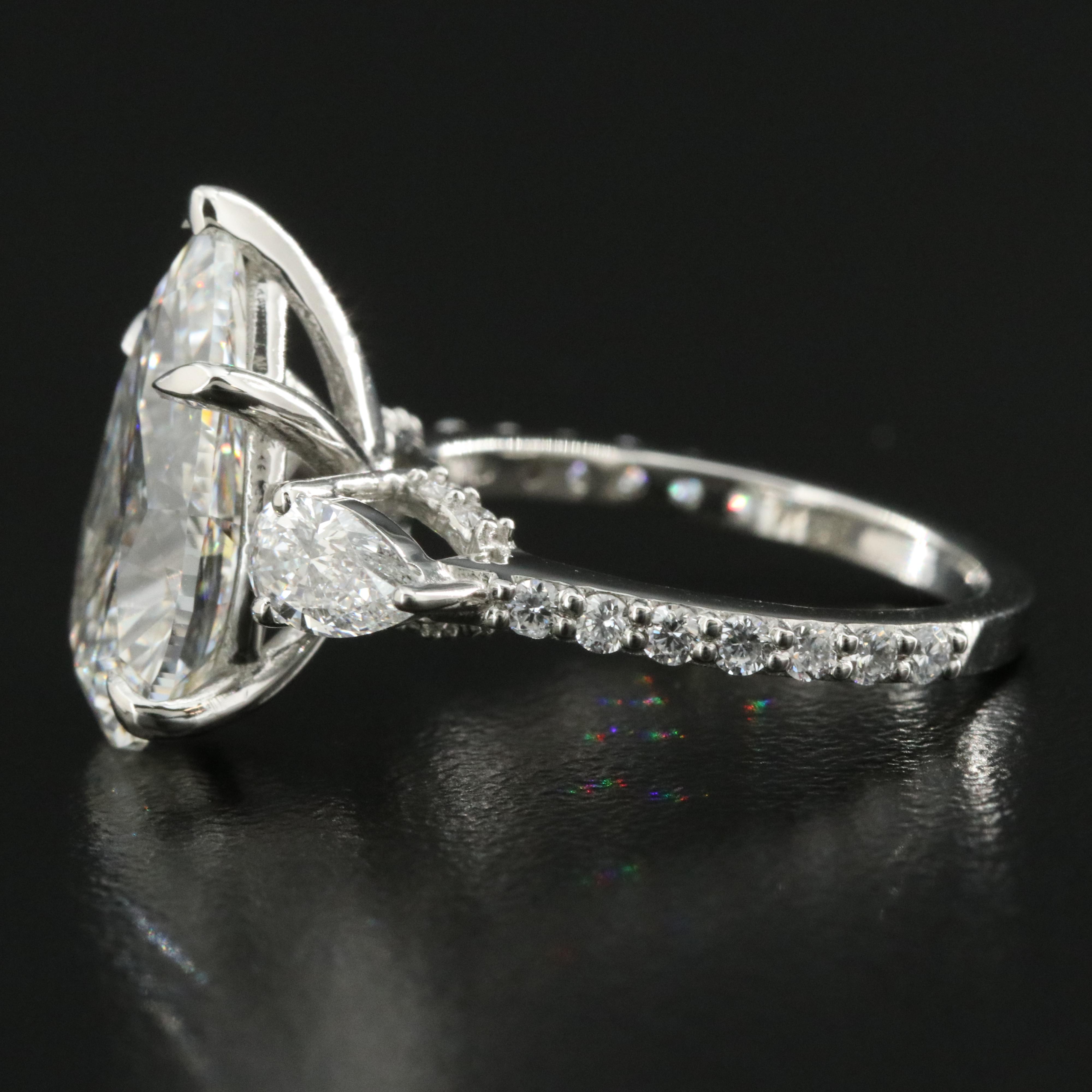 Platinum 5.94 CTW Lab Grown Diamond Ring with IGI Report