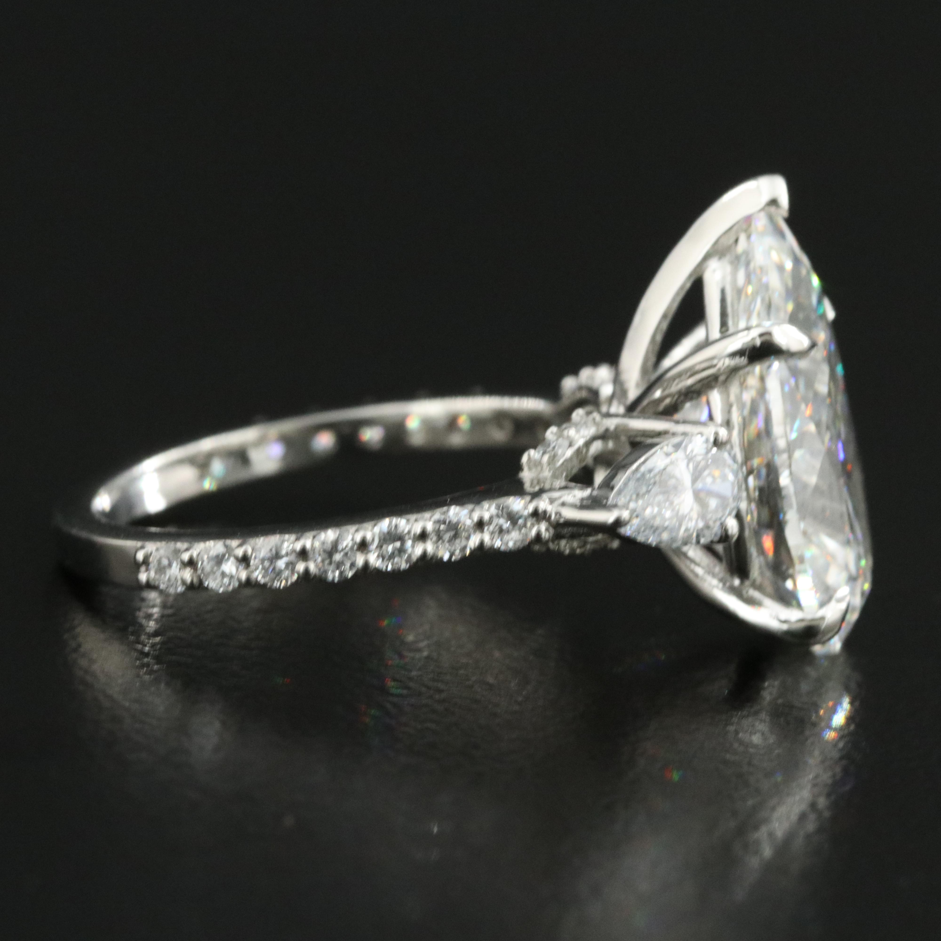 Platinum 5.94 CTW Lab Grown Diamond Ring with IGI Report