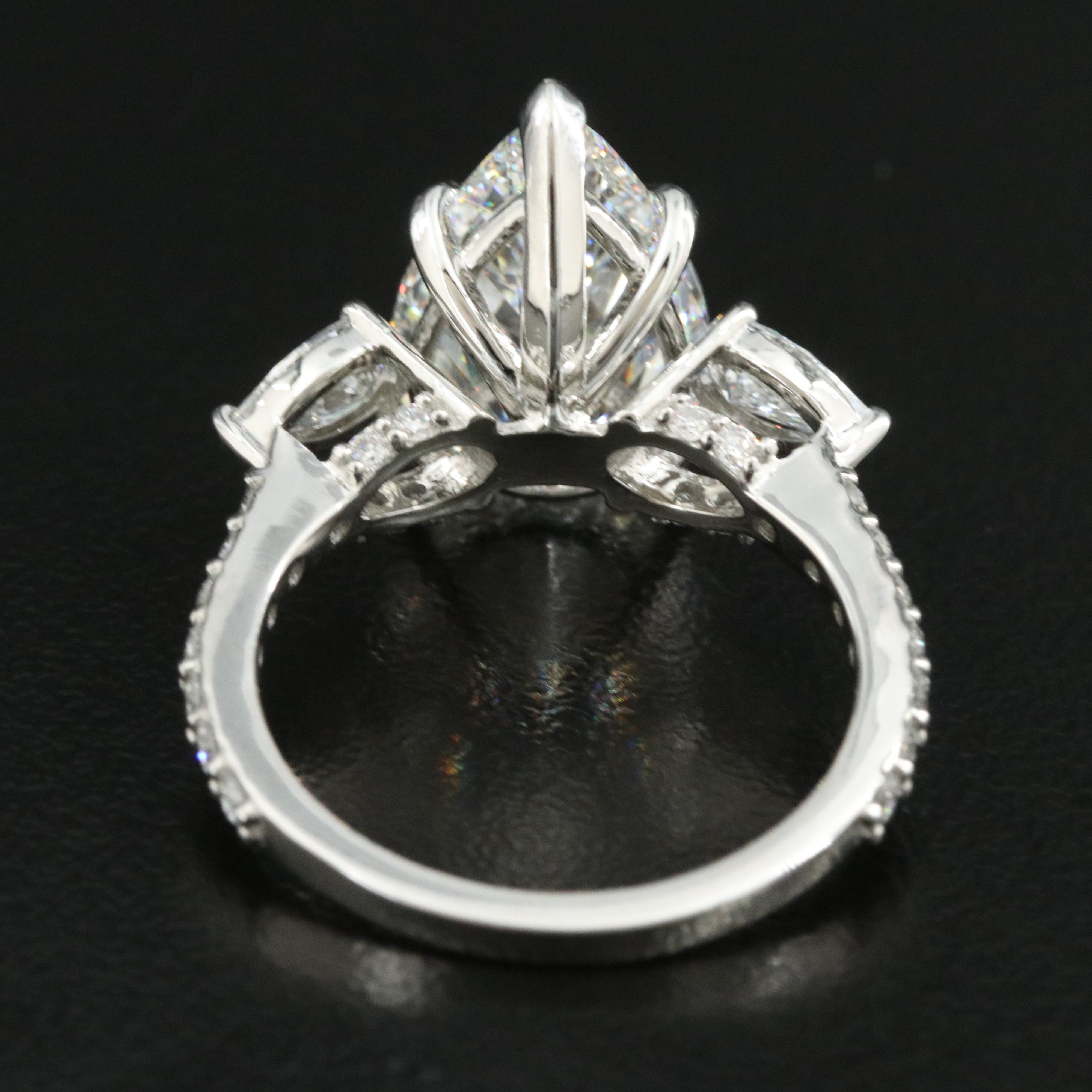 Platinum 5.94 CTW Lab Grown Diamond Ring with IGI Report