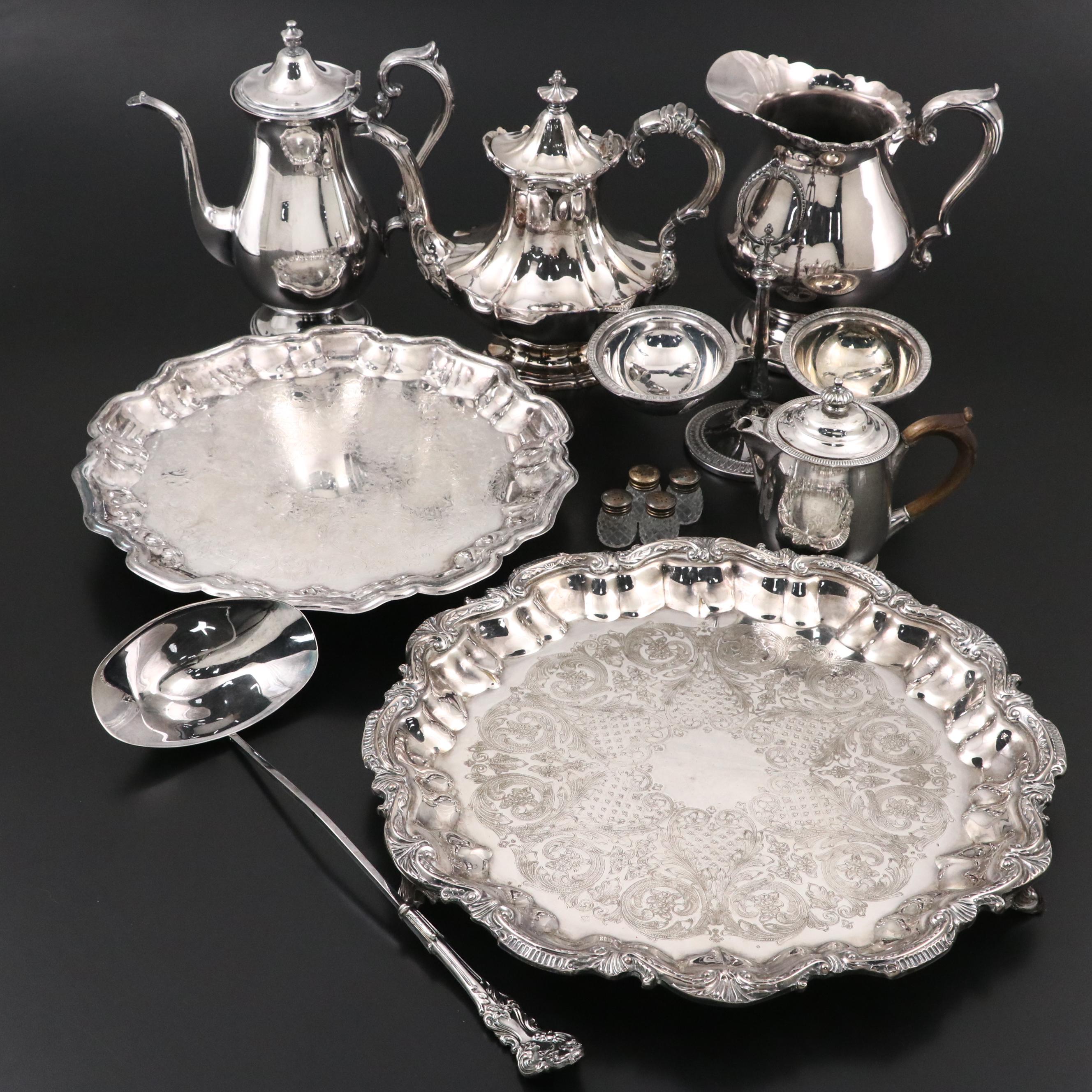 Reed & Barton "Victorian" Silver Plate Coffee Pot with Other Tableware