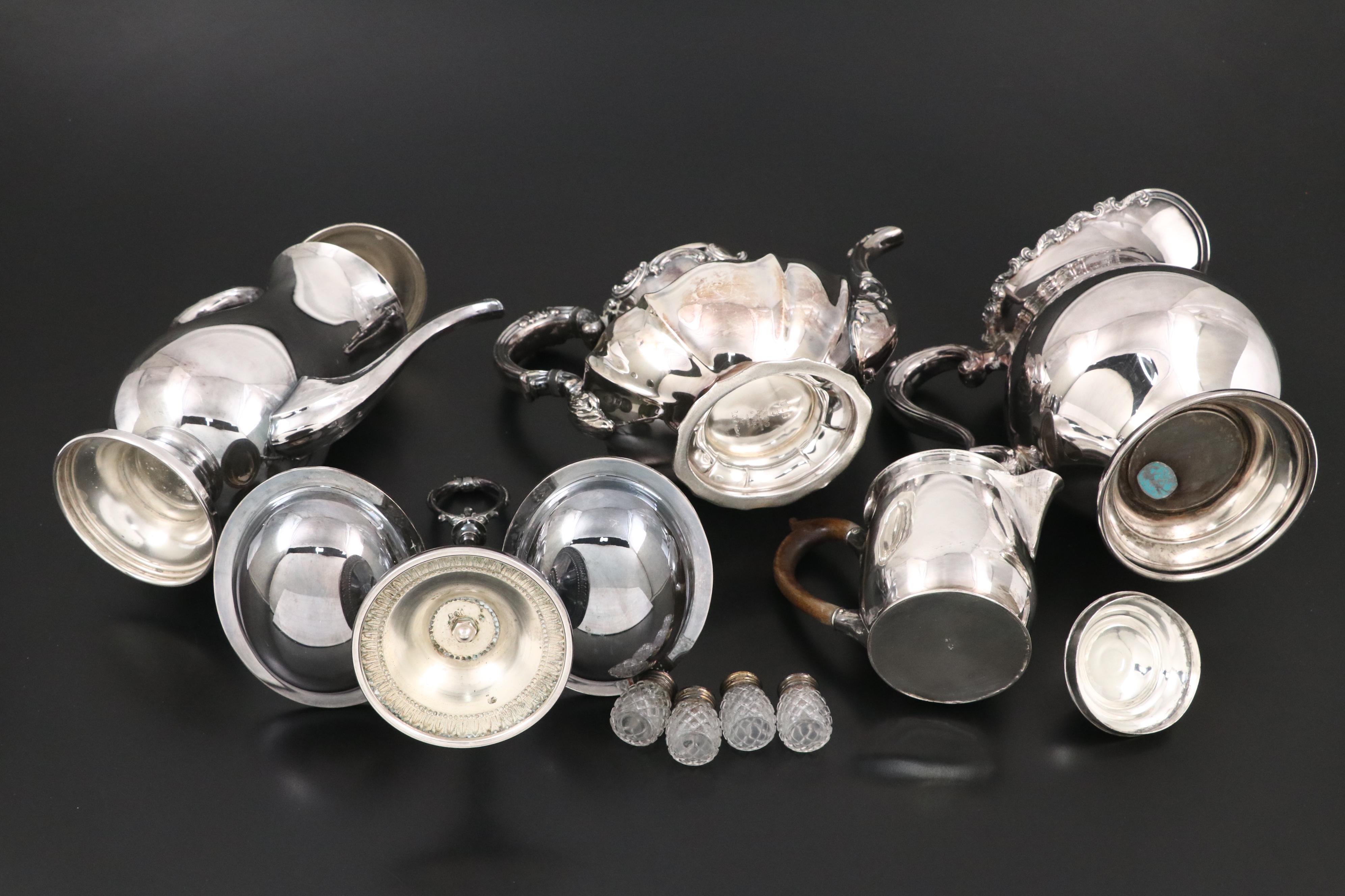 Reed & Barton "Victorian" Silver Plate Coffee Pot with Other Tableware