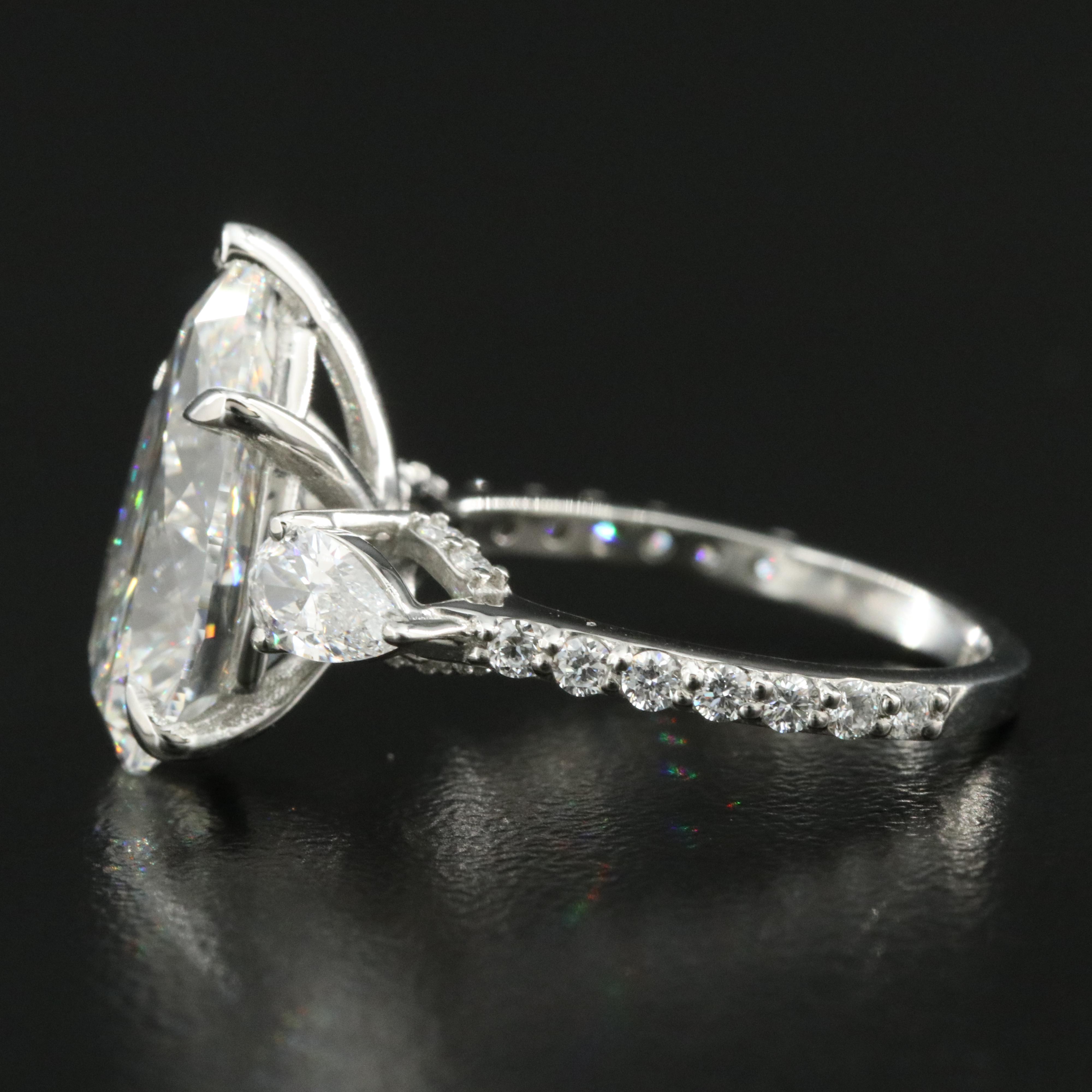 Platinum 5.91 CTW Lab Grown Diamond Ring with IGI Report