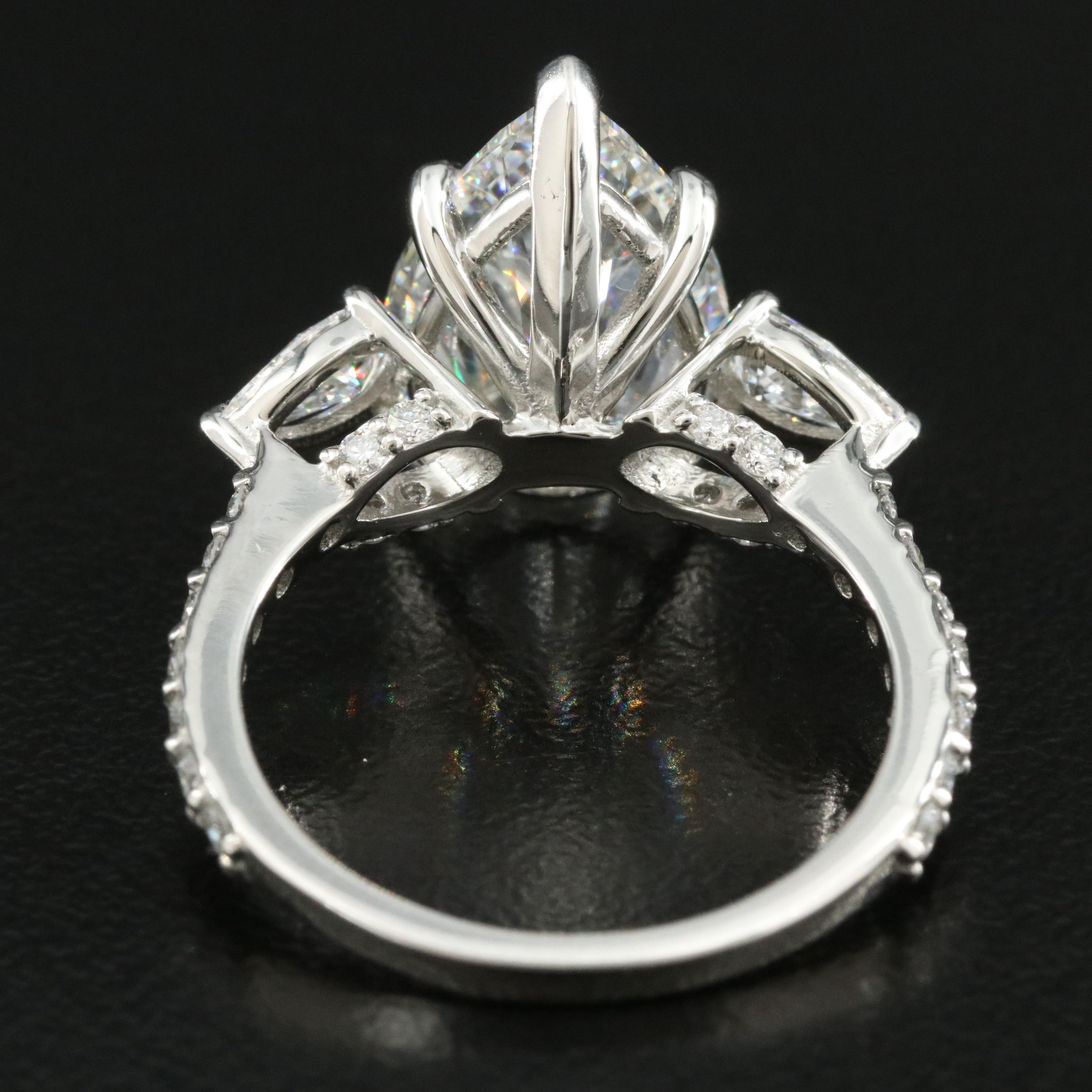 Platinum 5.91 CTW Lab Grown Diamond Ring with IGI Report