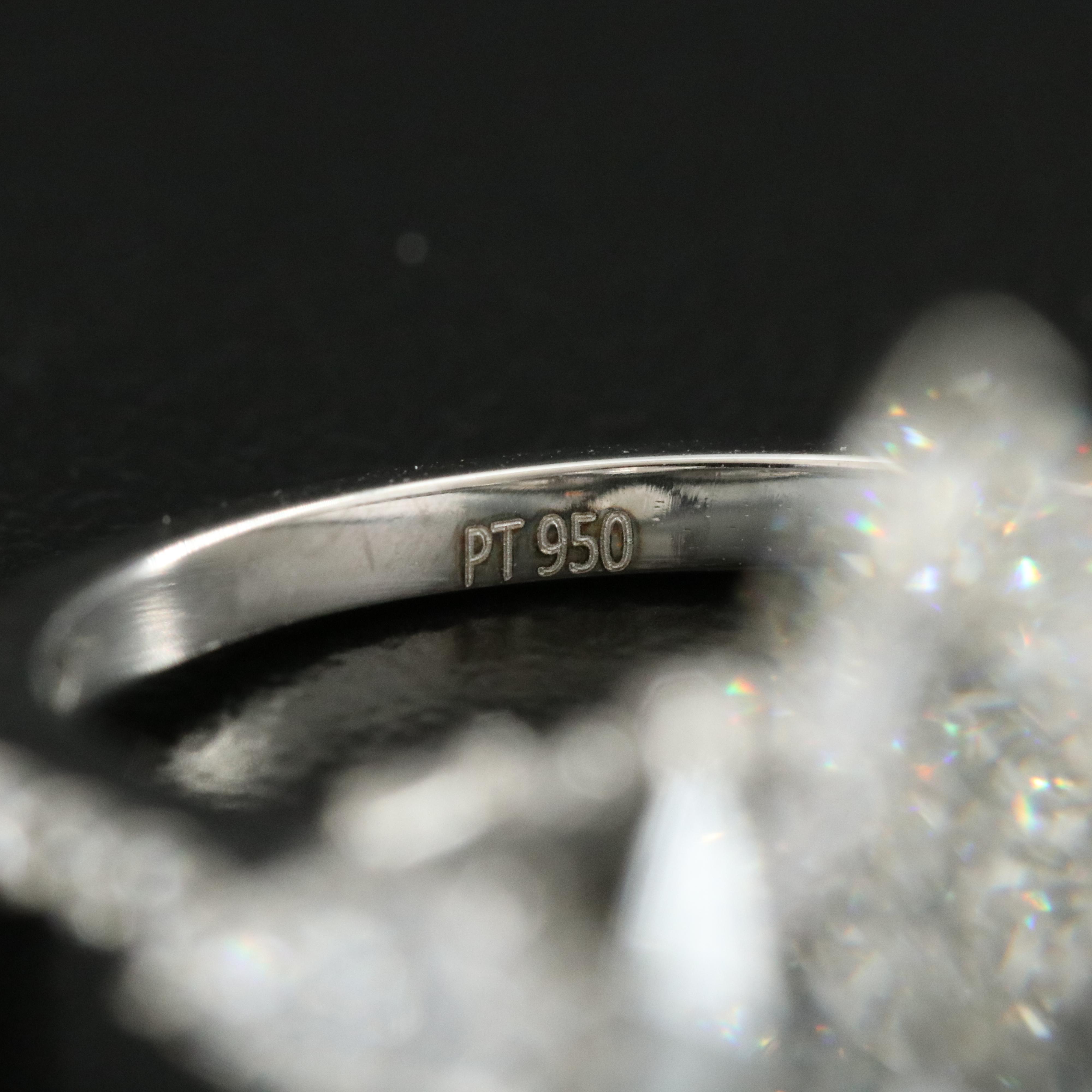 Platinum 5.91 CTW Lab Grown Diamond Ring with IGI Report