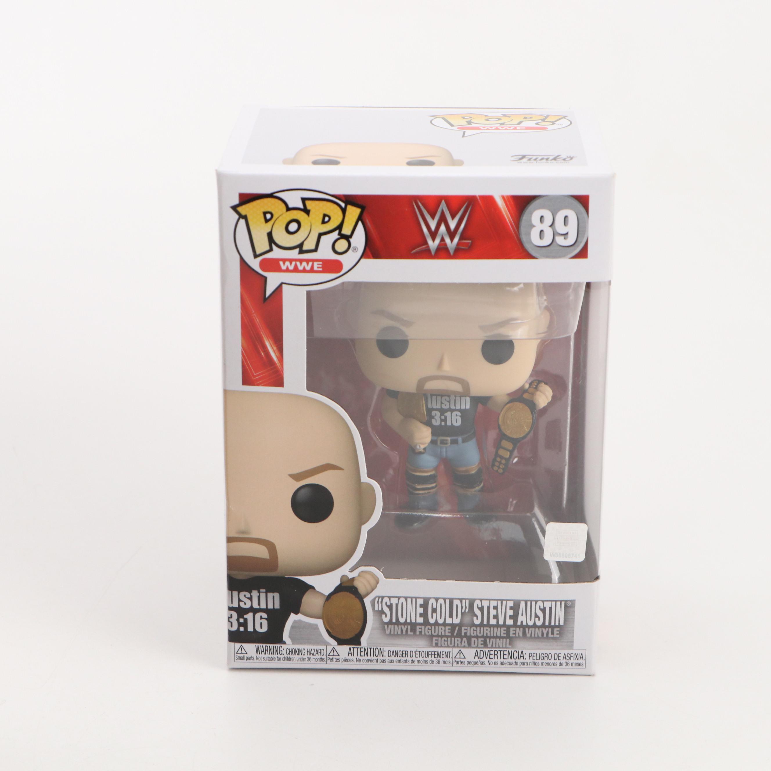 "Muhammed Ali" and "Steve Austin" Funko Pop! Figures with Sports Books