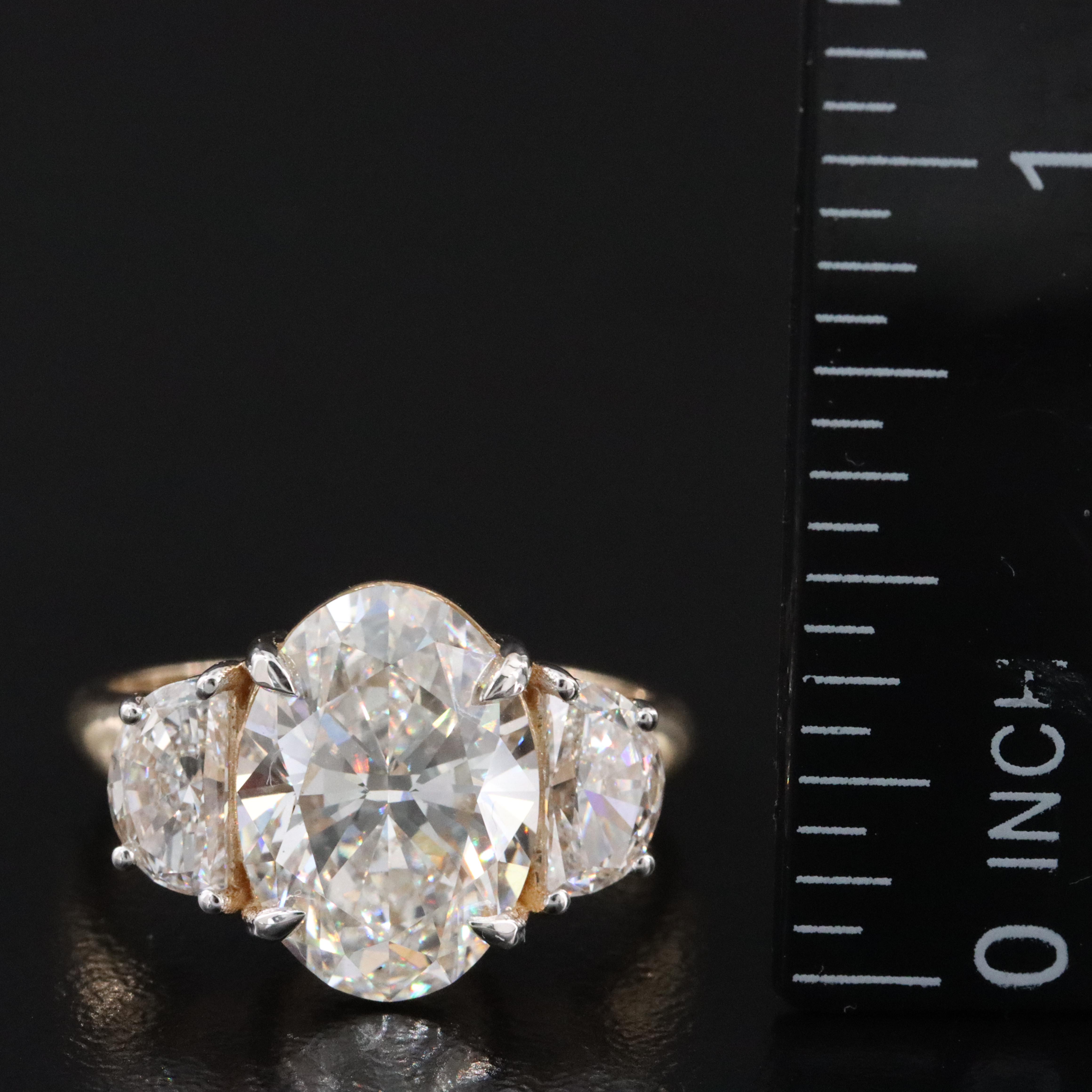 14K 4.90 CTW Lab Grown Diamond Ring with IGI Report