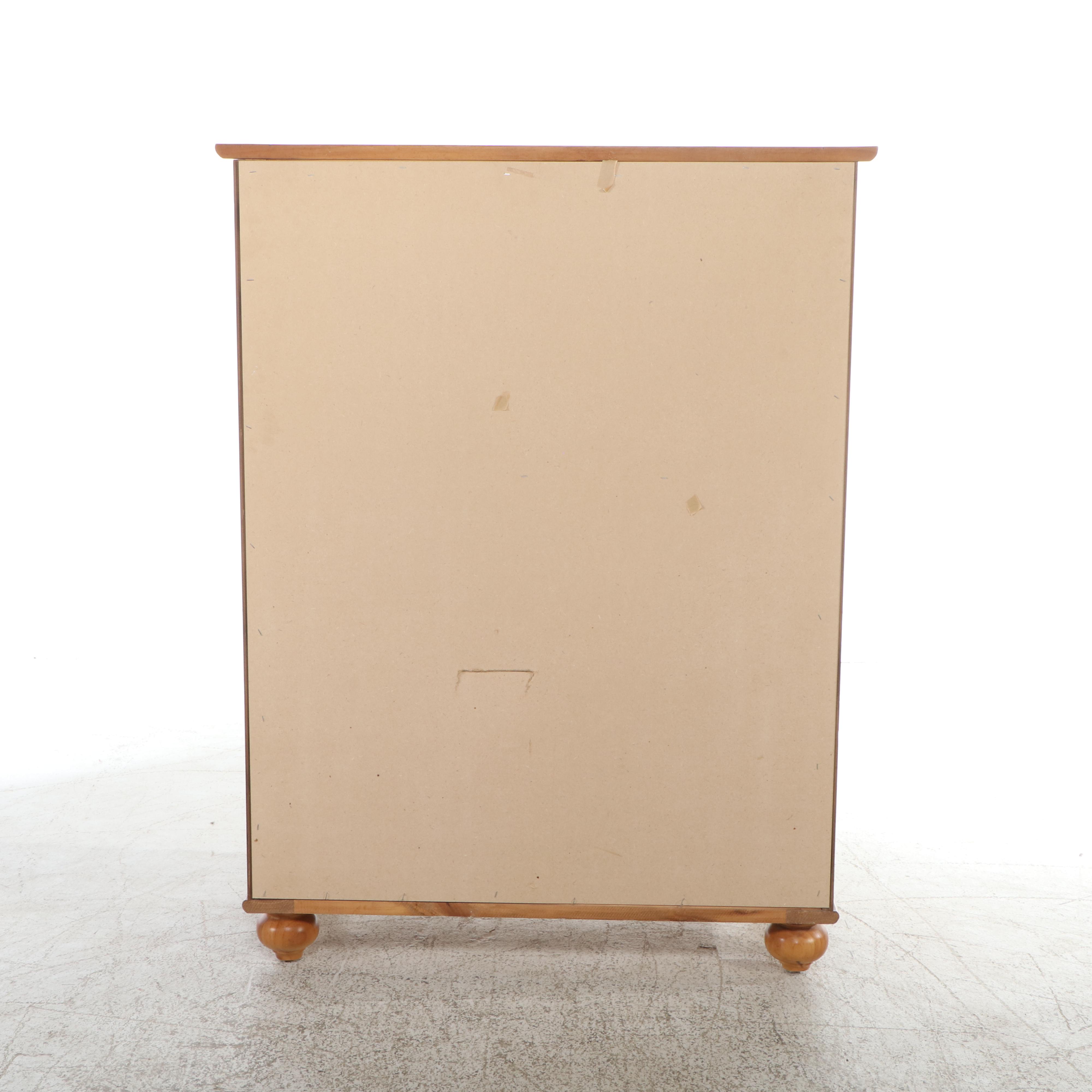 American Signature Pine Tall Chest, Nightstand, and Twin Bed Frame