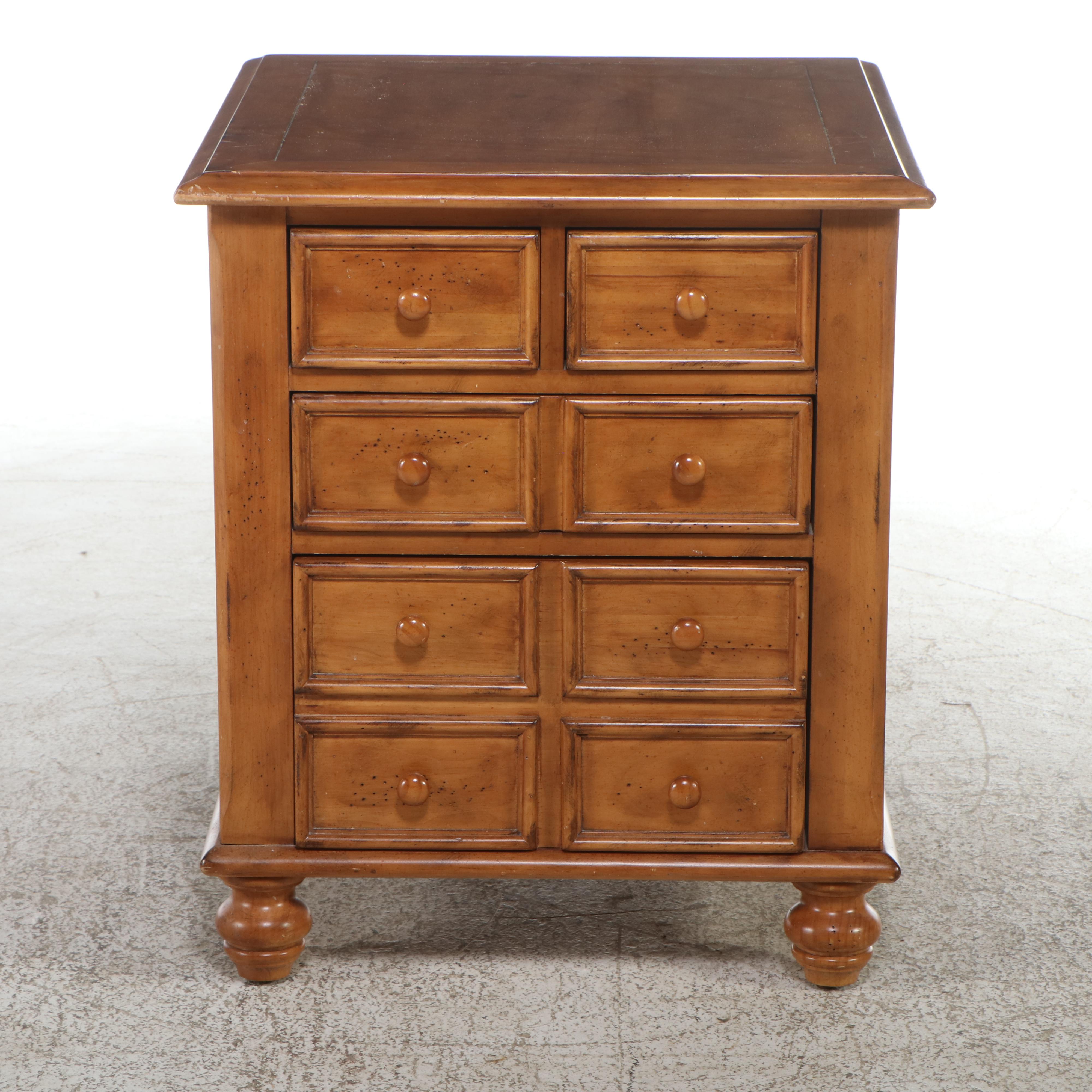 American Signature Pine Tall Chest, Nightstand, and Twin Bed Frame