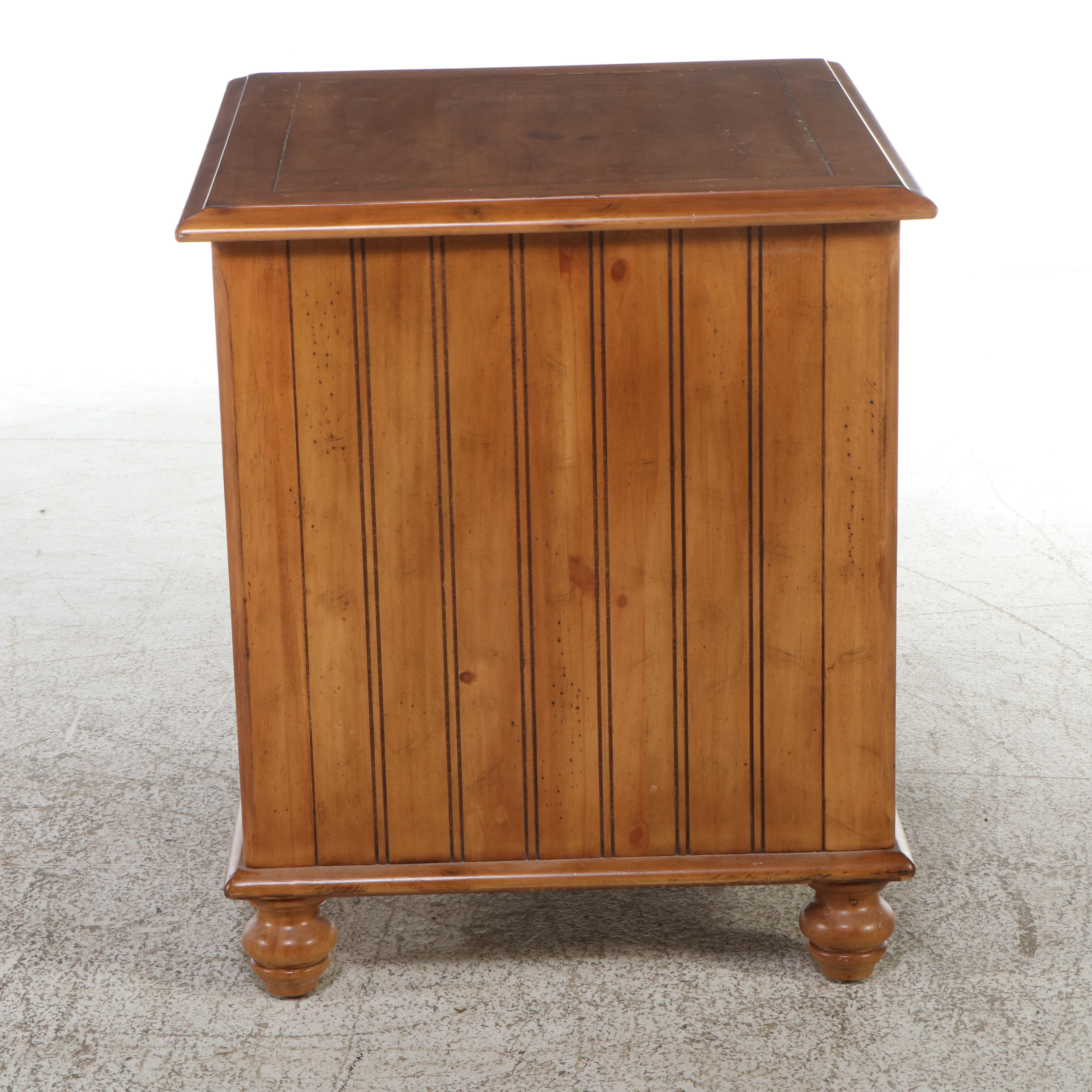 American Signature Pine Tall Chest, Nightstand, and Twin Bed Frame